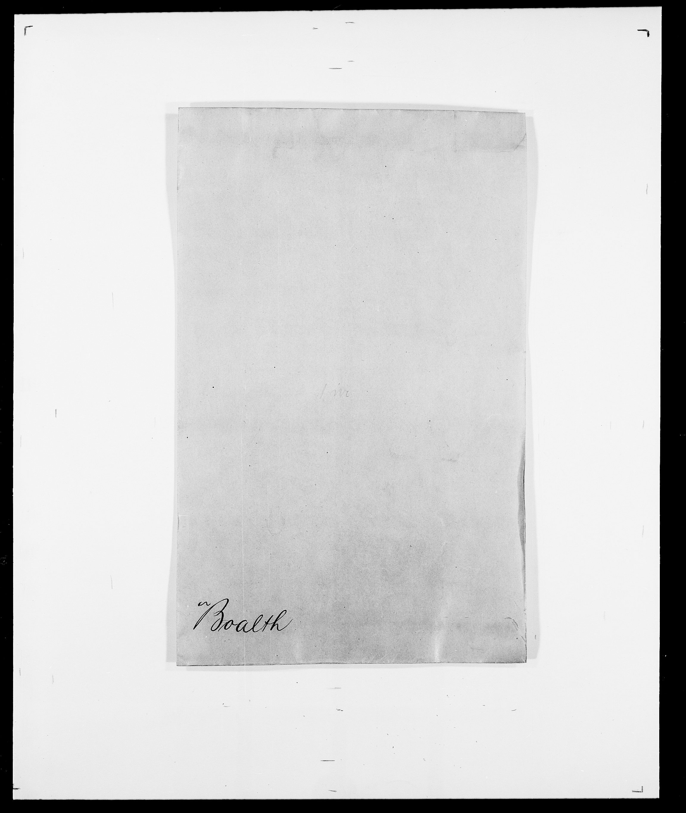 Delgobe, Charles Antoine - samling, SAO/PAO-0038/D/Da/L0005: Boalth - Brahm, p. 1