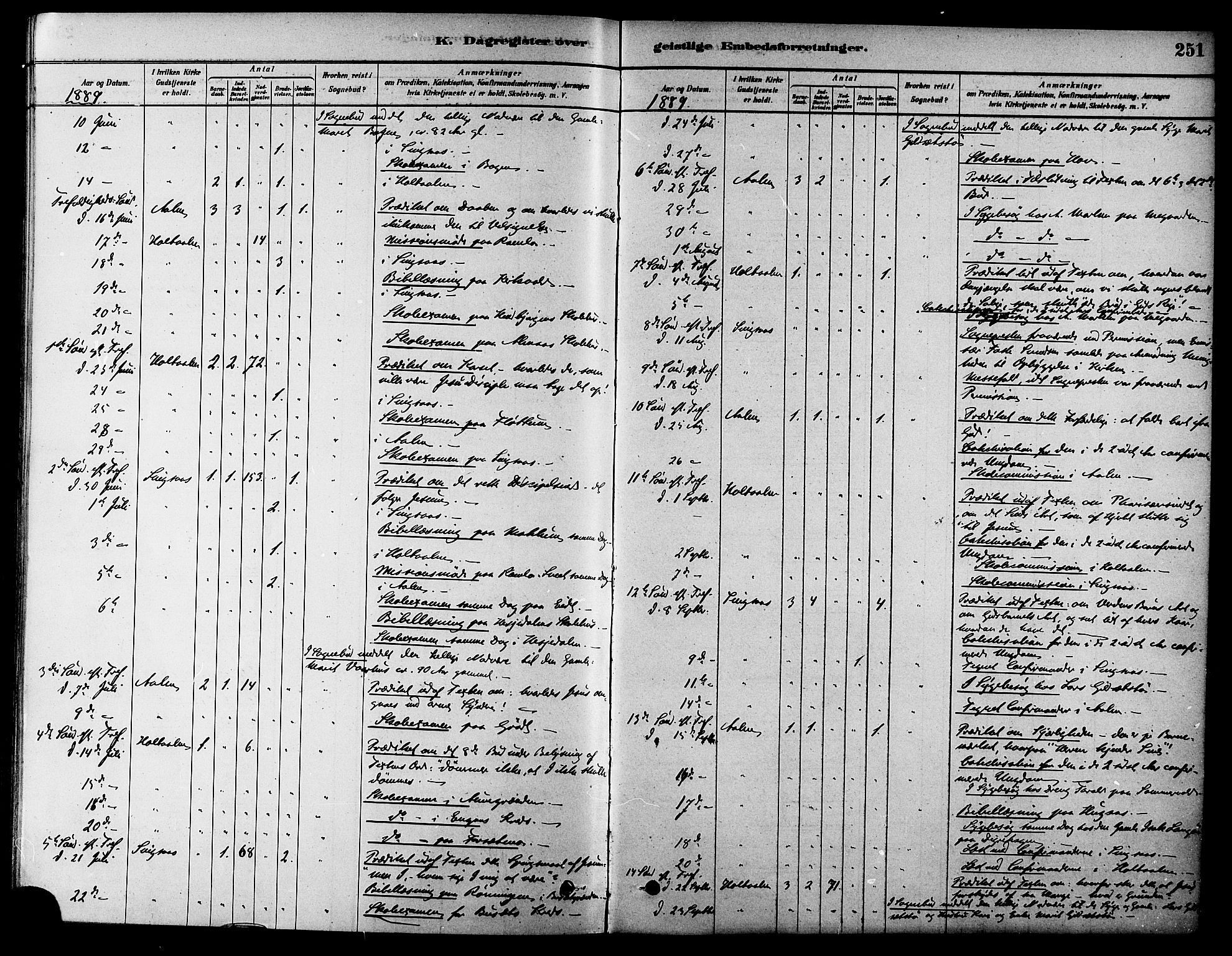 Ministerialprotokoller, klokkerbøker og fødselsregistre - Sør-Trøndelag, SAT/A-1456/686/L0983: Parish register (official) no. 686A01, 1879-1890, p. 251