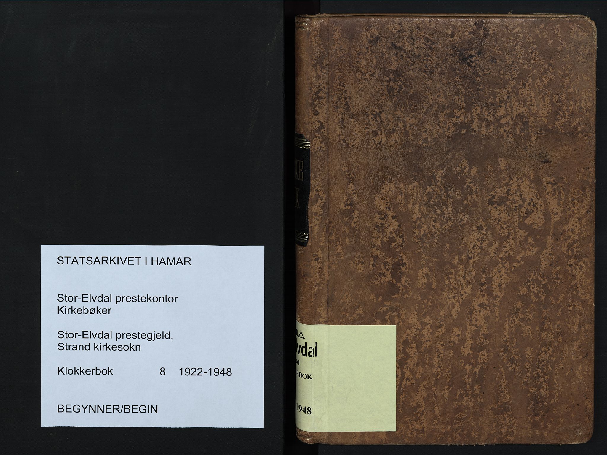 Stor-Elvdal prestekontor, SAH/PREST-052/H/Ha/Hab/L0008: Parish register (copy) no. 8, 1922-1948