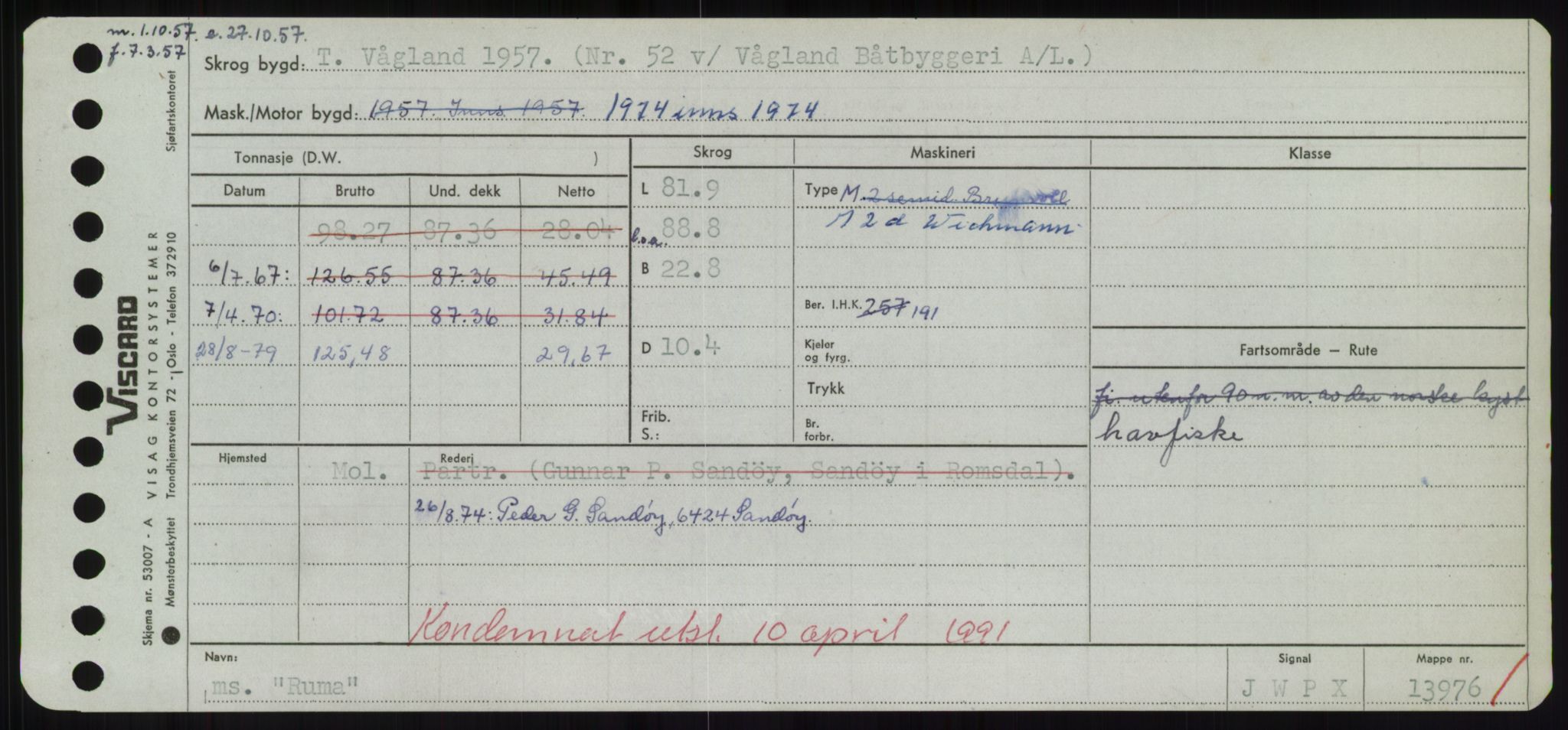 Sjøfartsdirektoratet med forløpere, Skipsmålingen, AV/RA-S-1627/H/Hd/L0031: Fartøy, Rju-Sam, p. 293