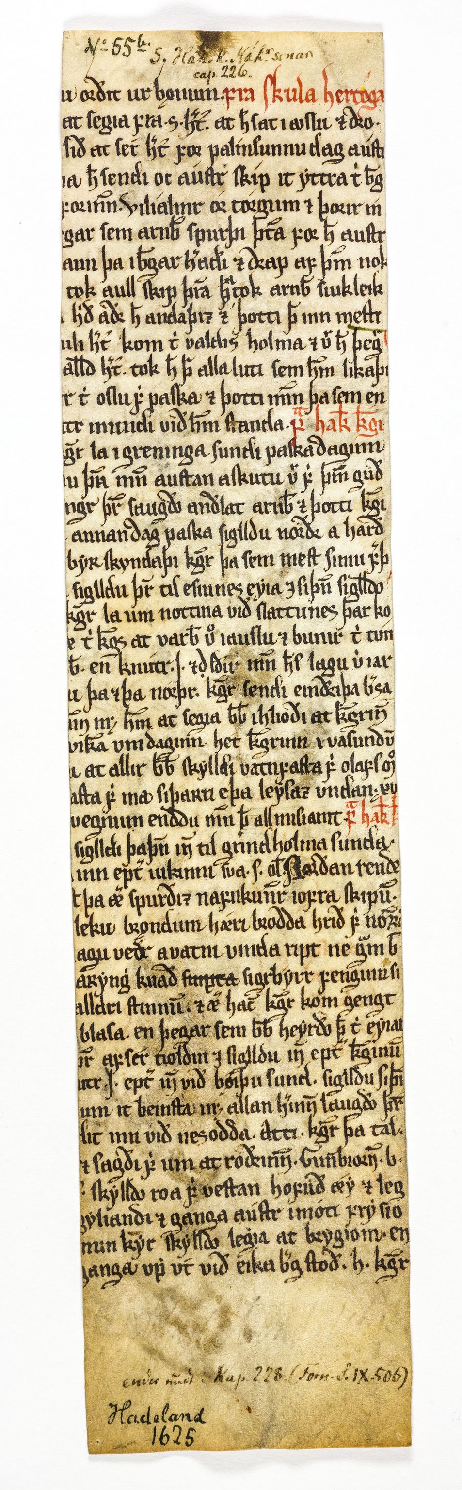 Riksarkivets diplomsamling, AV/RA-EA-5965/F26/L0005: Norrøne membranfragmenter bestand 51-66, 1100-1536, p. 57