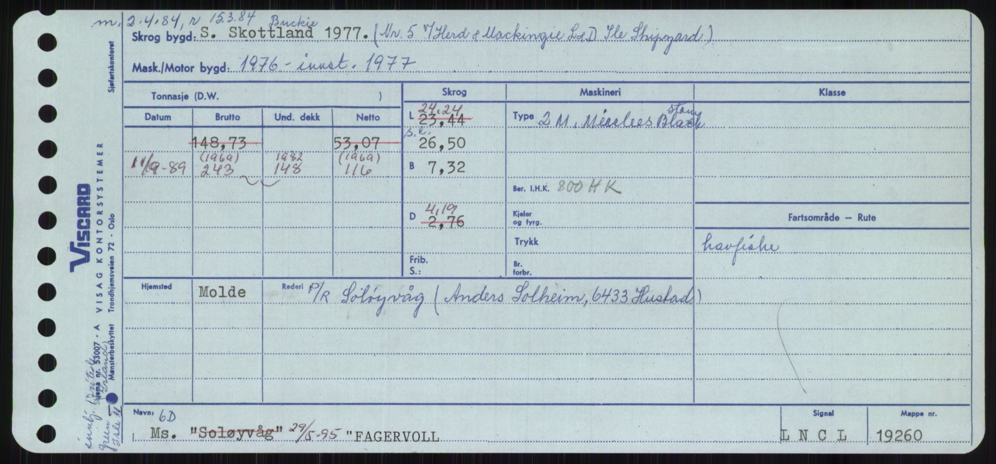 Sjøfartsdirektoratet med forløpere, Skipsmålingen, AV/RA-S-1627/H/Ha/L0002/0001: Fartøy, Eik-Hill / Fartøy, Eik-F, p. 265