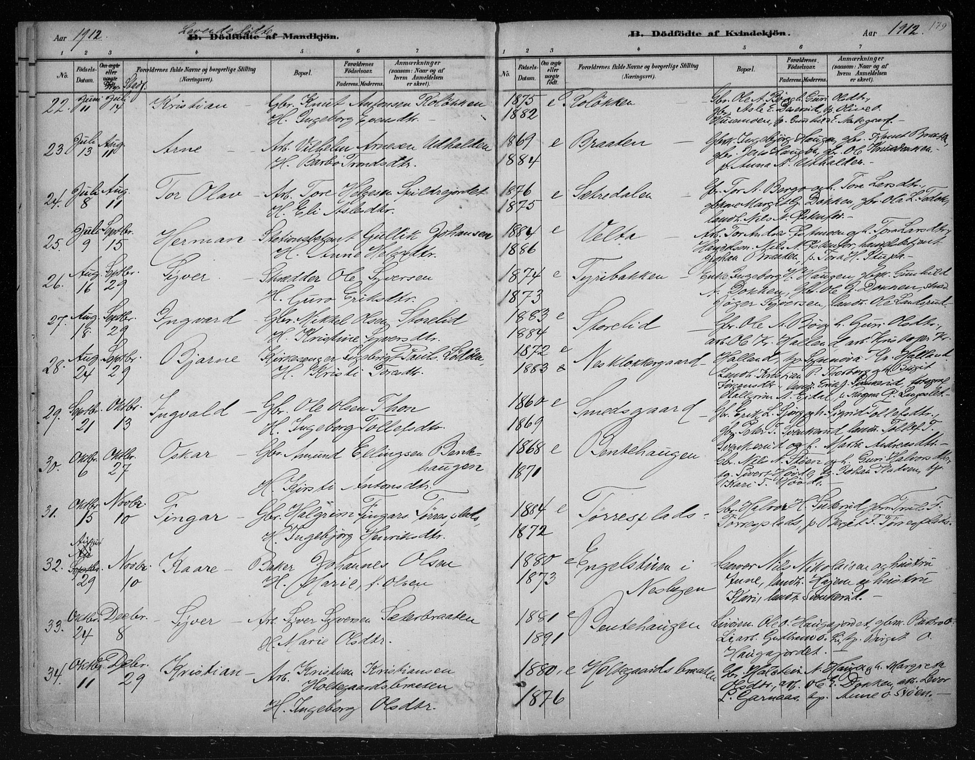 Nes kirkebøker, AV/SAKO-A-236/F/Fa/L0011: Parish register (official) no. 11, 1881-1912, p. 179