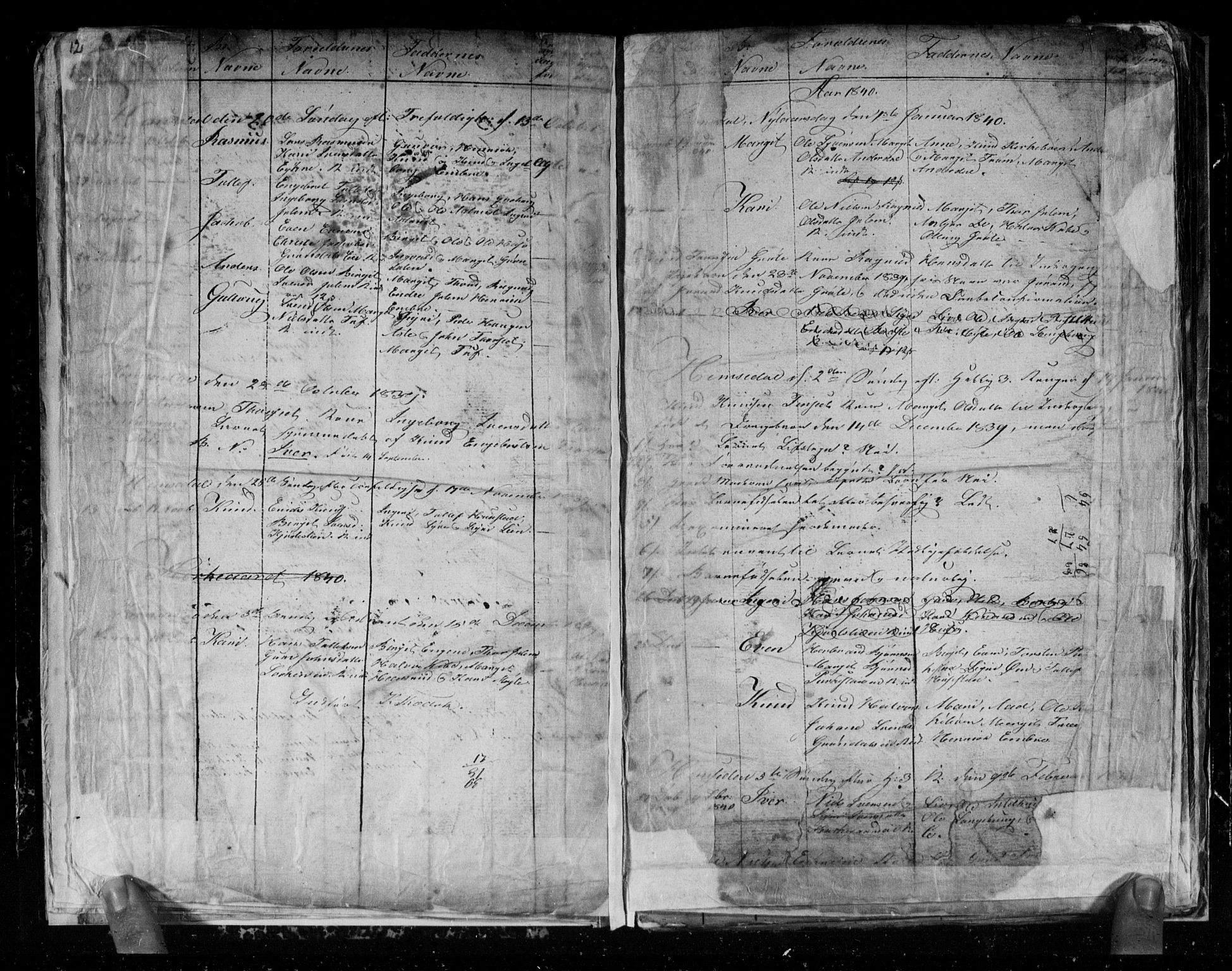 Gol kirkebøker, SAKO/A-226/G/Gb/L0002: Parish register (copy) no. II 2, 1838-1844, p. 12-13