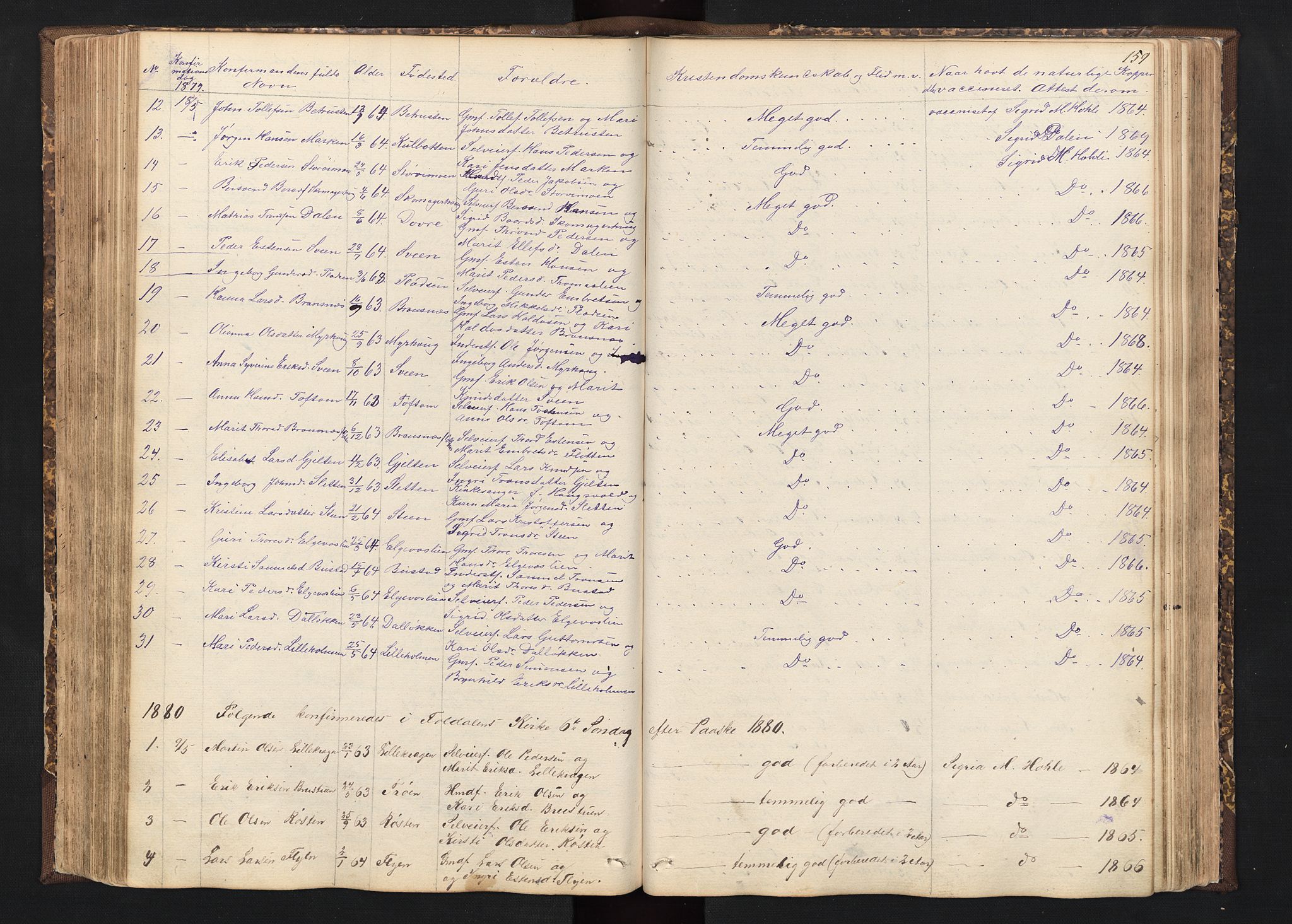 Alvdal prestekontor, SAH/PREST-060/H/Ha/Hab/L0001: Parish register (copy) no. 1, 1857-1893, p. 159