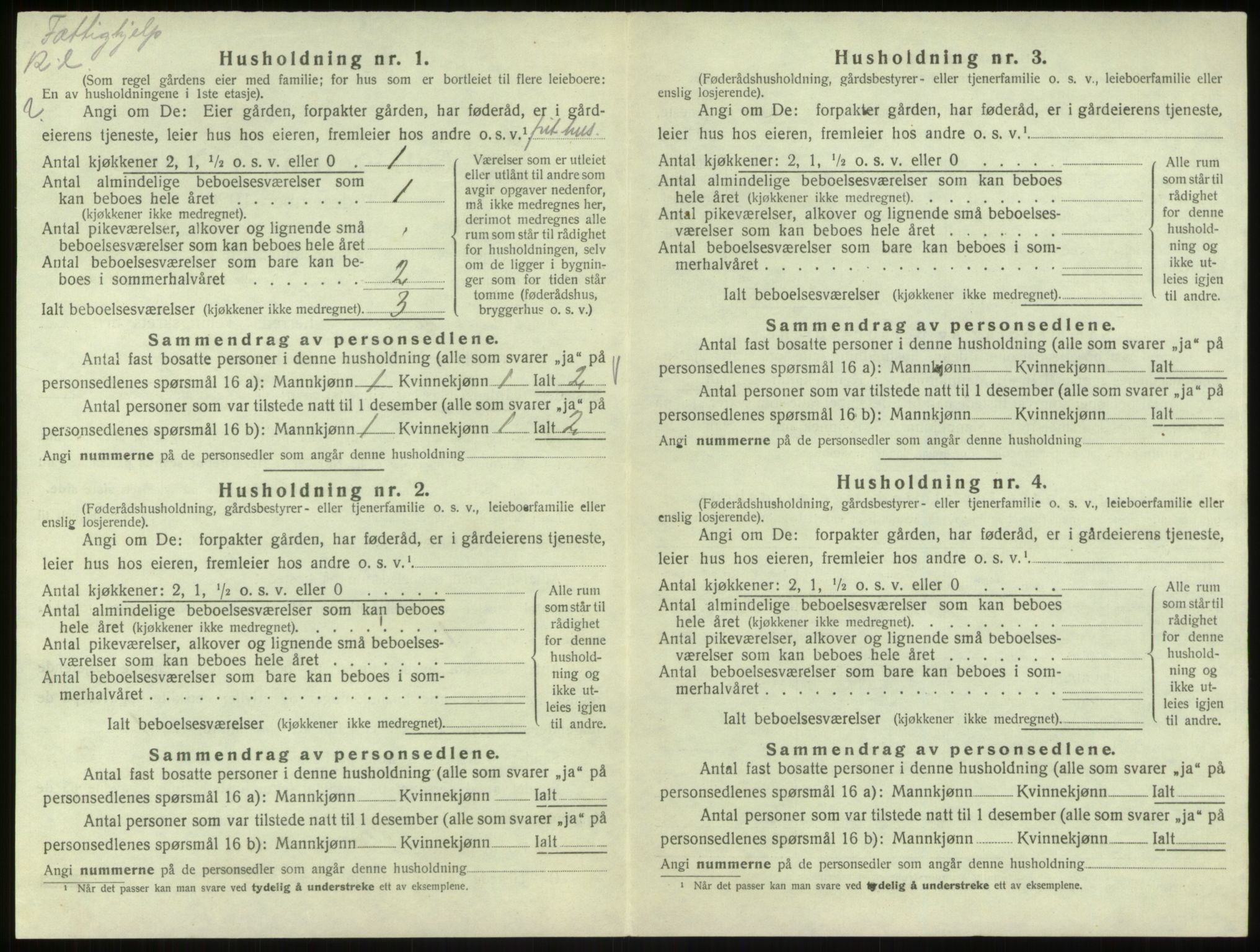 SAB, 1920 census for Hosanger, 1920, p. 782
