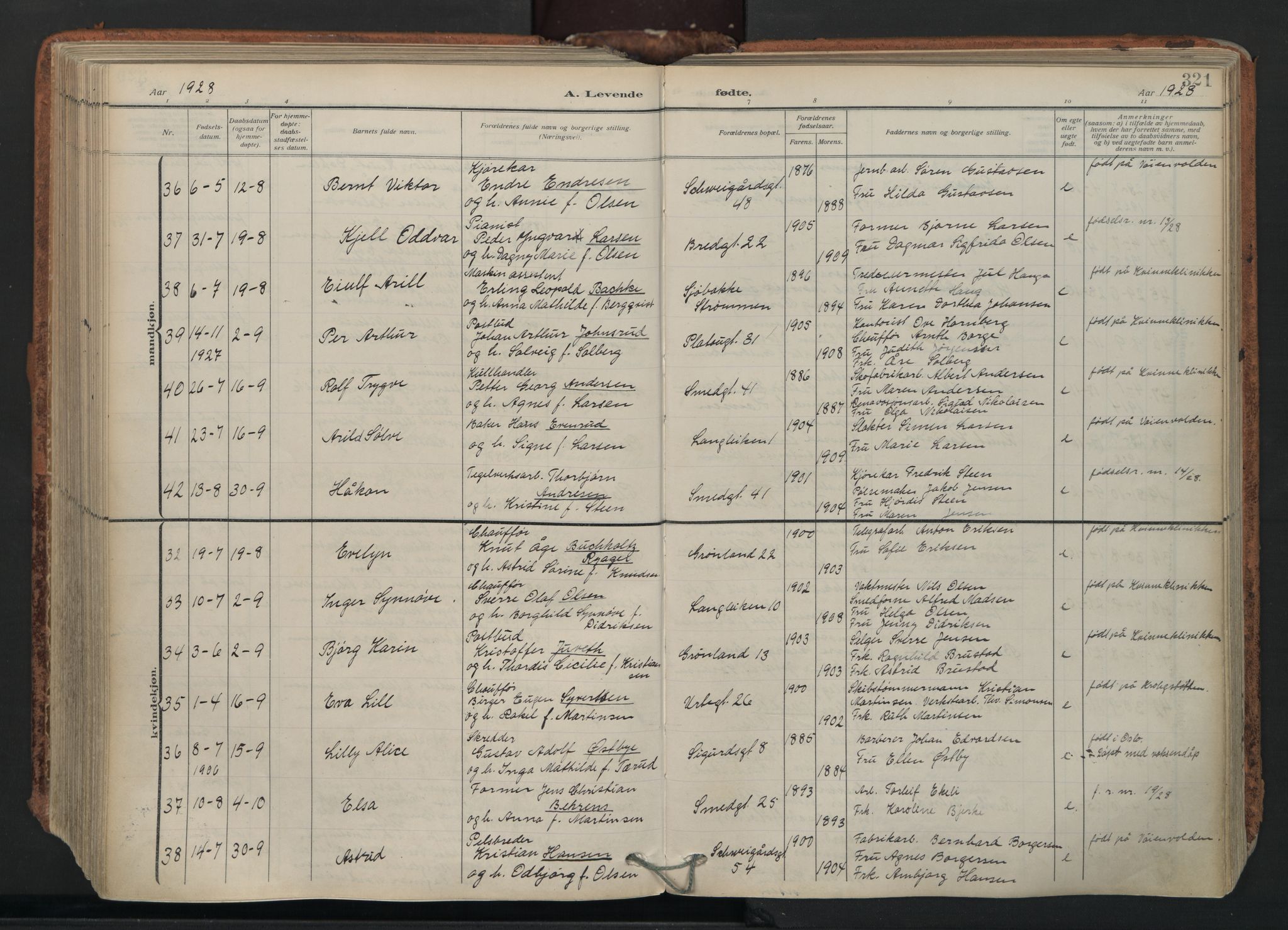 Grønland prestekontor Kirkebøker, AV/SAO-A-10848/F/Fa/L0018: Parish register (official) no. 18, 1911-1945, p. 321