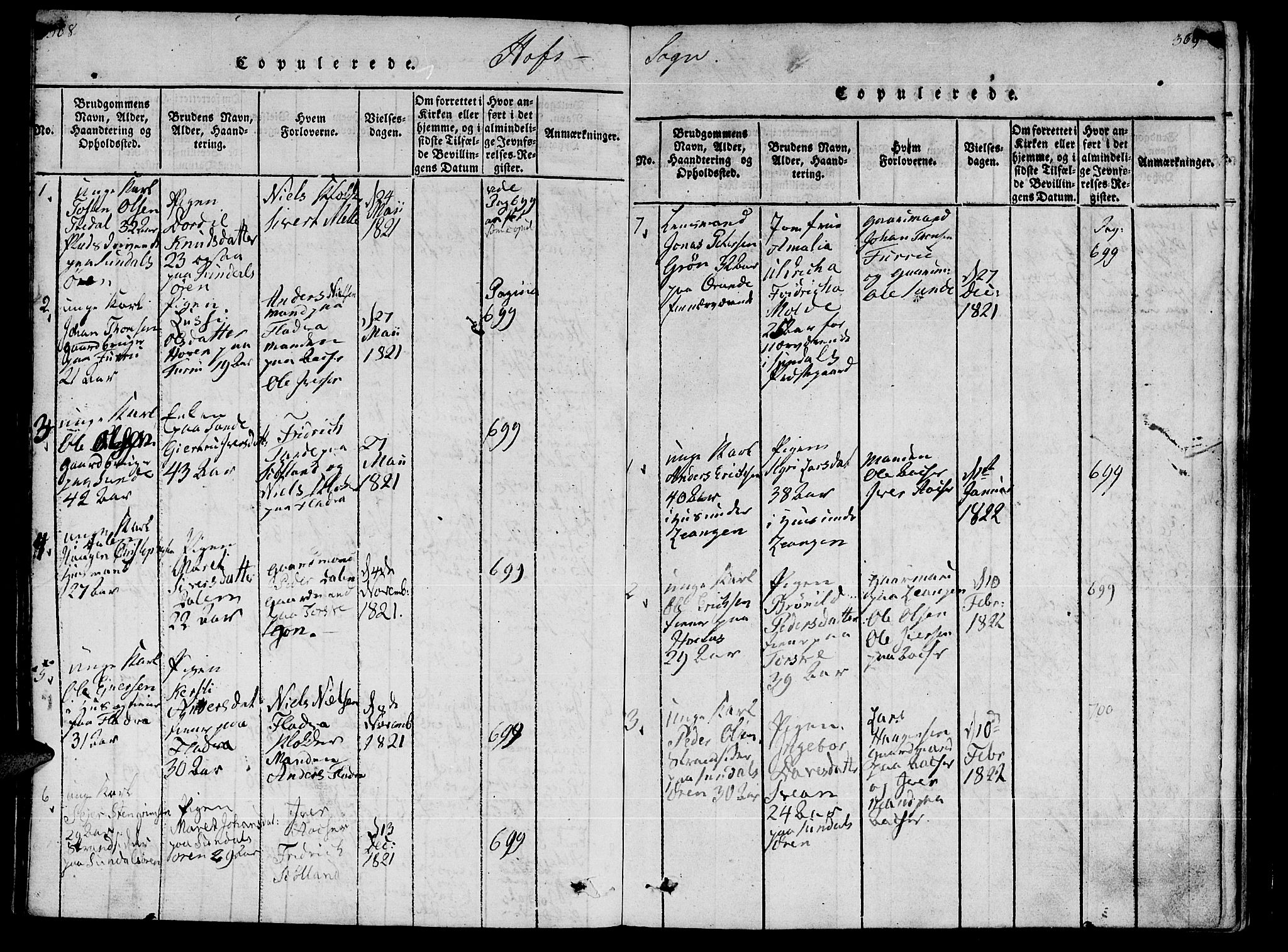 Ministerialprotokoller, klokkerbøker og fødselsregistre - Møre og Romsdal, SAT/A-1454/590/L1009: Parish register (official) no. 590A03 /1, 1819-1832, p. 368-369