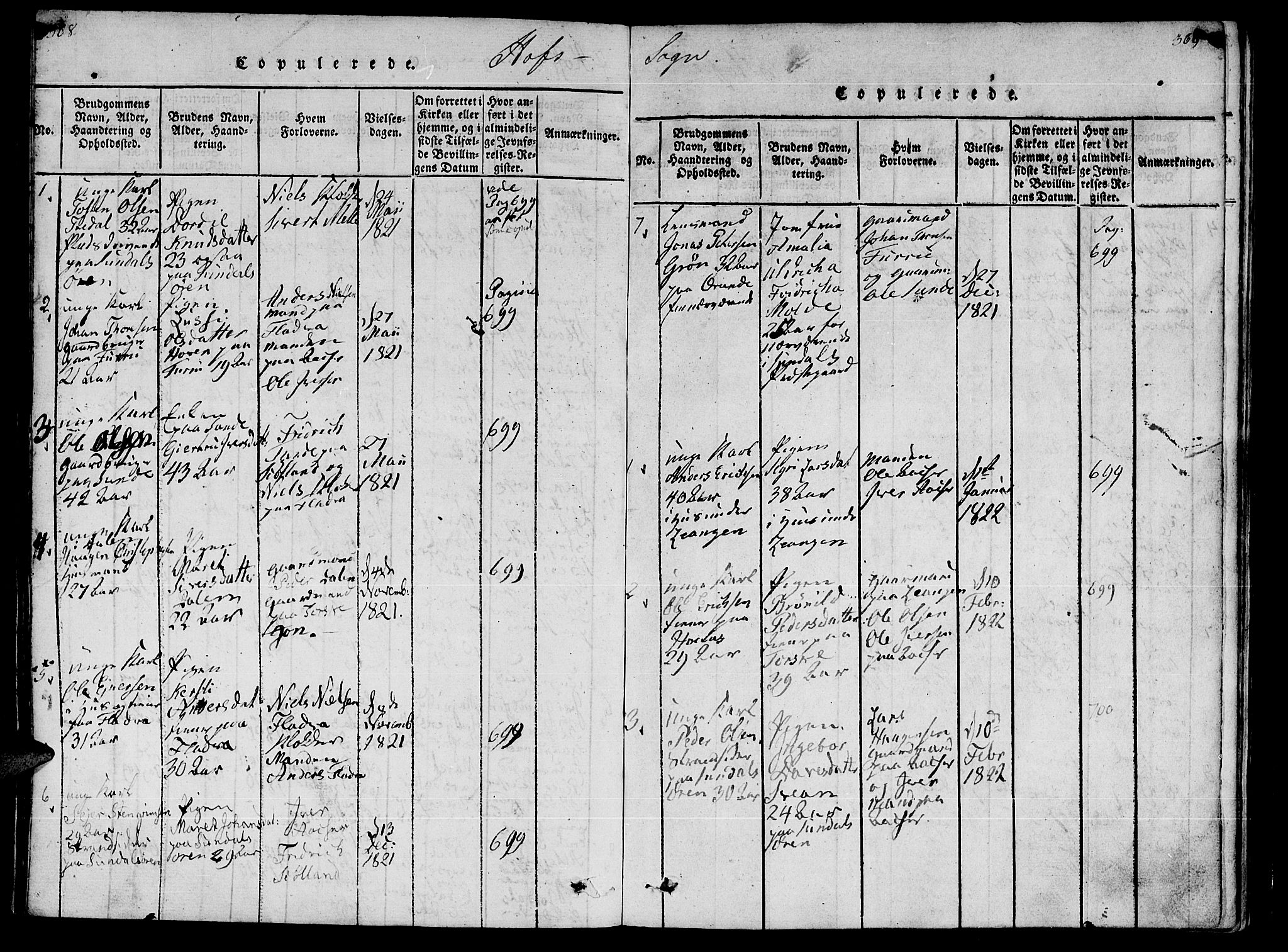 Ministerialprotokoller, klokkerbøker og fødselsregistre - Møre og Romsdal, AV/SAT-A-1454/590/L1009: Parish register (official) no. 590A03 /1, 1819-1832, p. 368-369