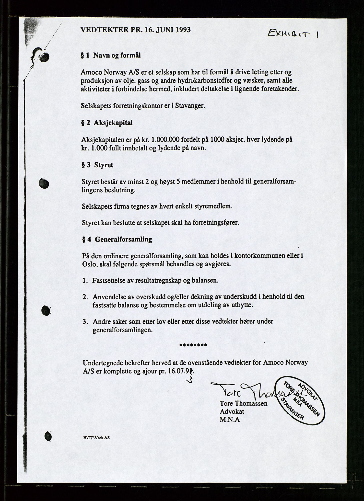 Pa 1740 - Amoco Norway Oil Company, AV/SAST-A-102405/22/A/Aa/L0001: Styreprotokoller og sakspapirer, 1965-1999, p. 137