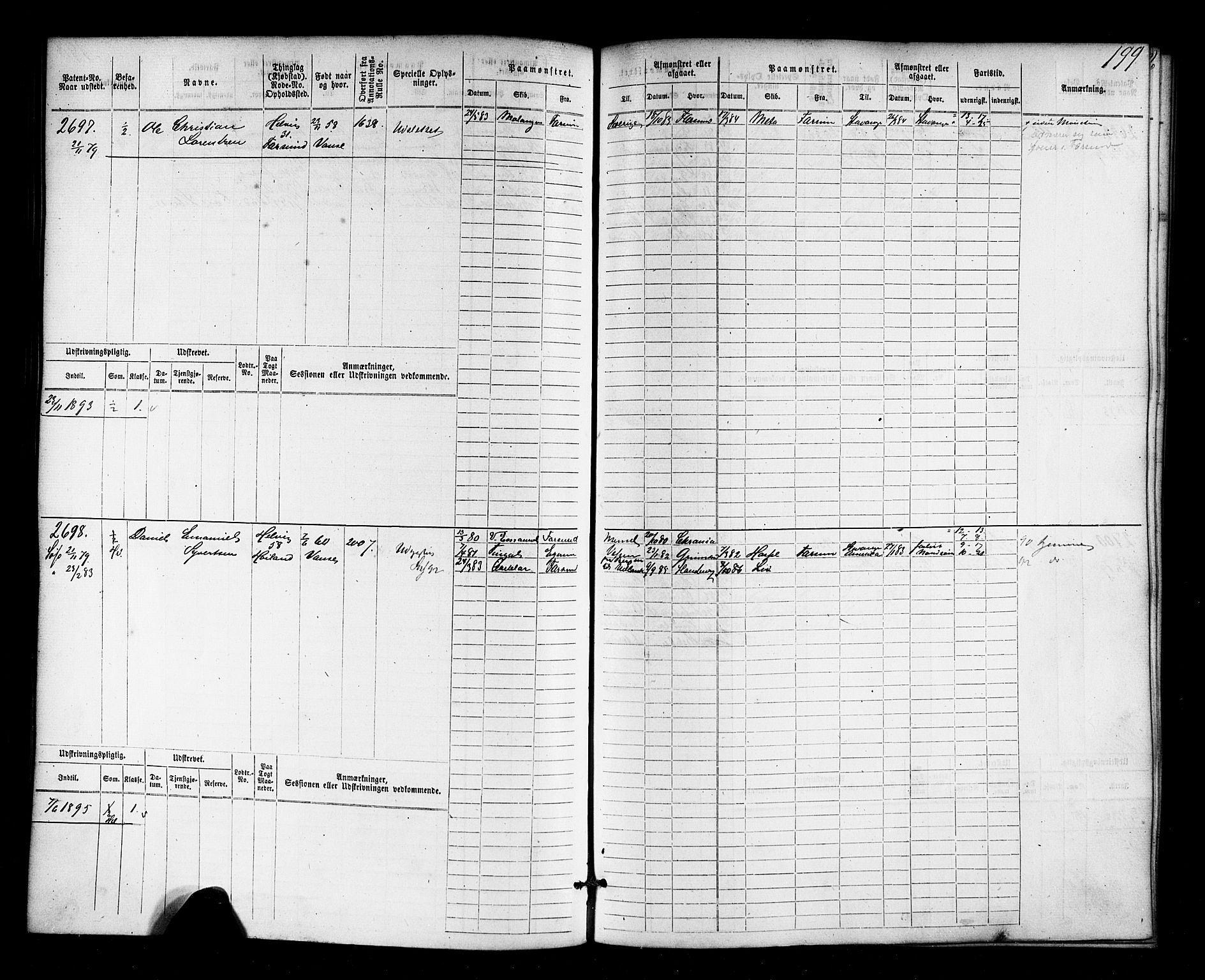 Farsund mønstringskrets, AV/SAK-2031-0017/F/Fb/L0018: Hovedrulle nr 2301-3066, Z-10, 1875-1914, p. 204