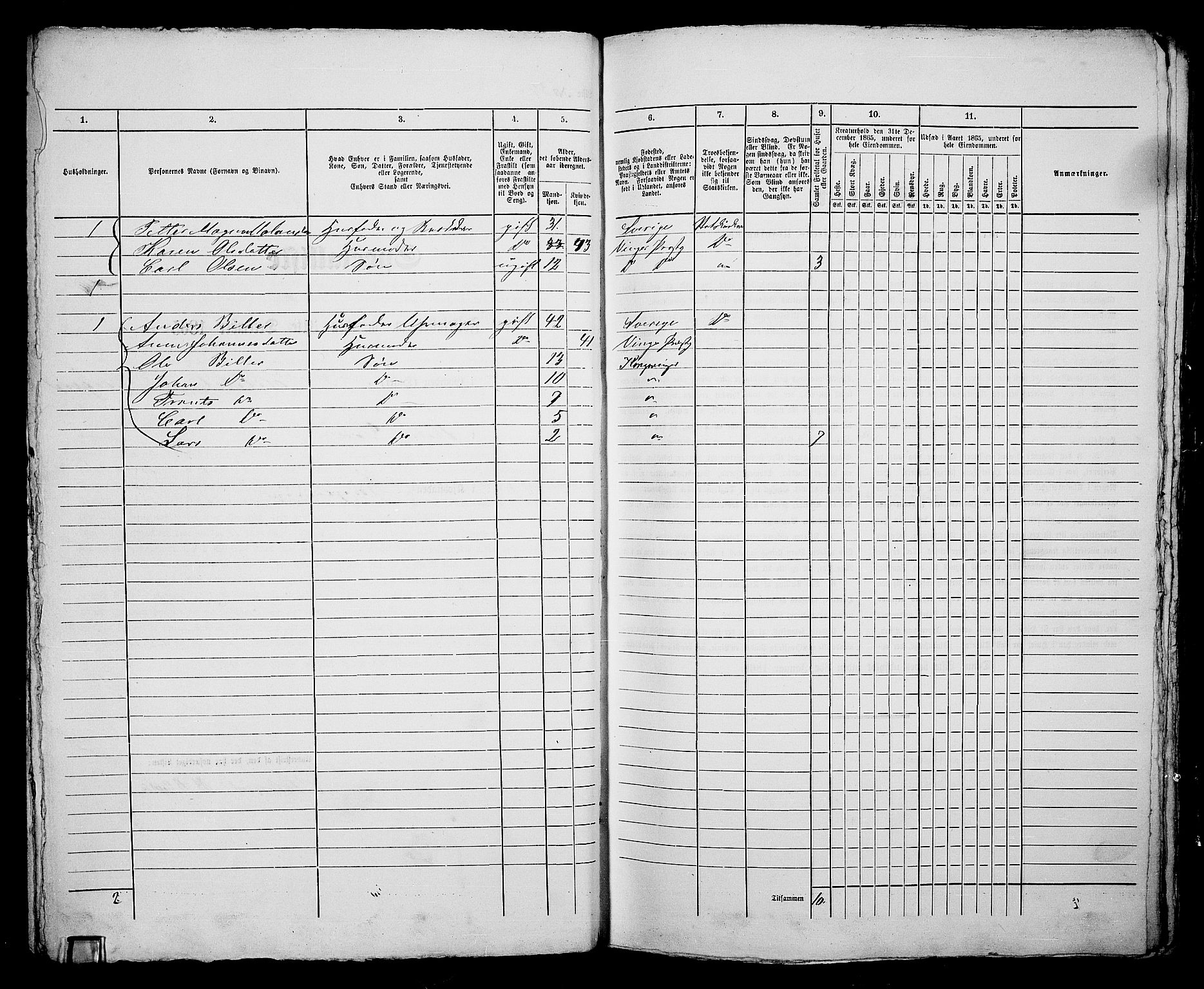 RA, 1865 census for Vinger/Kongsvinger, 1865, p. 83