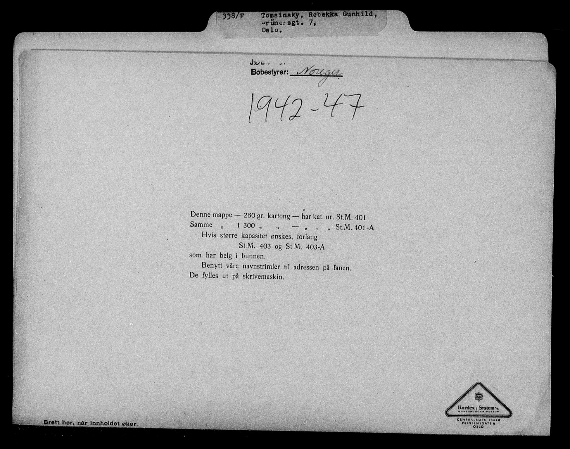 Justisdepartementet, Tilbakeføringskontoret for inndratte formuer, AV/RA-S-1564/H/Hc/Hcc/L0984: --, 1945-1947, p. 39