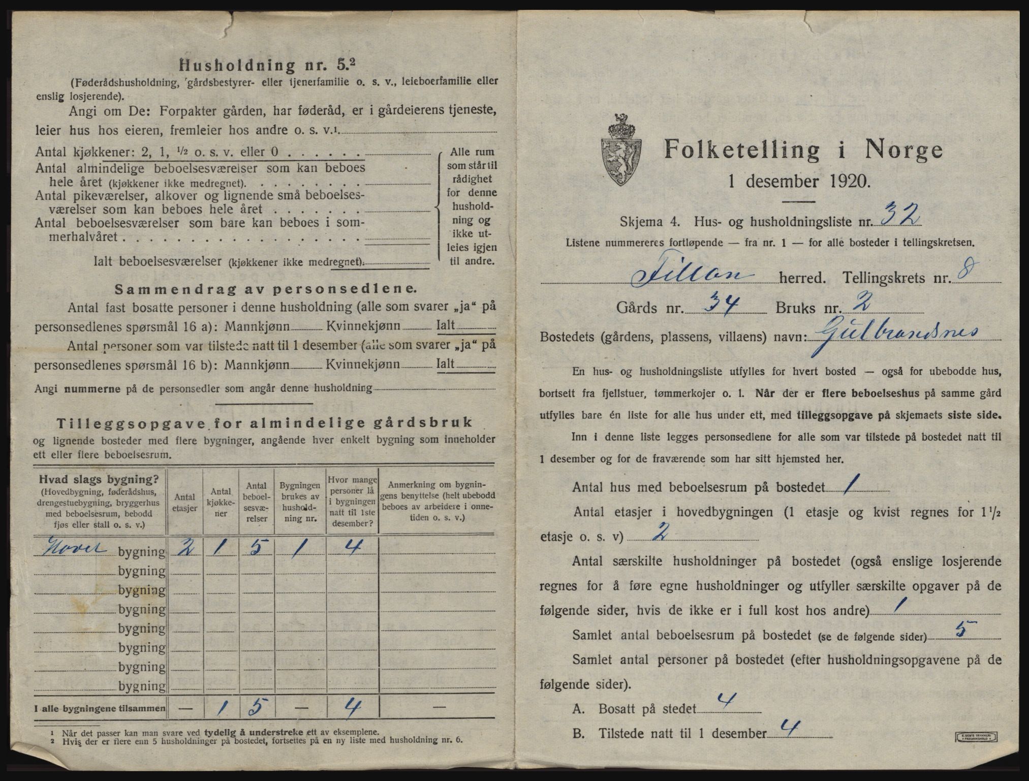 SAT, 1920 census for Fillan, 1920, p. 586