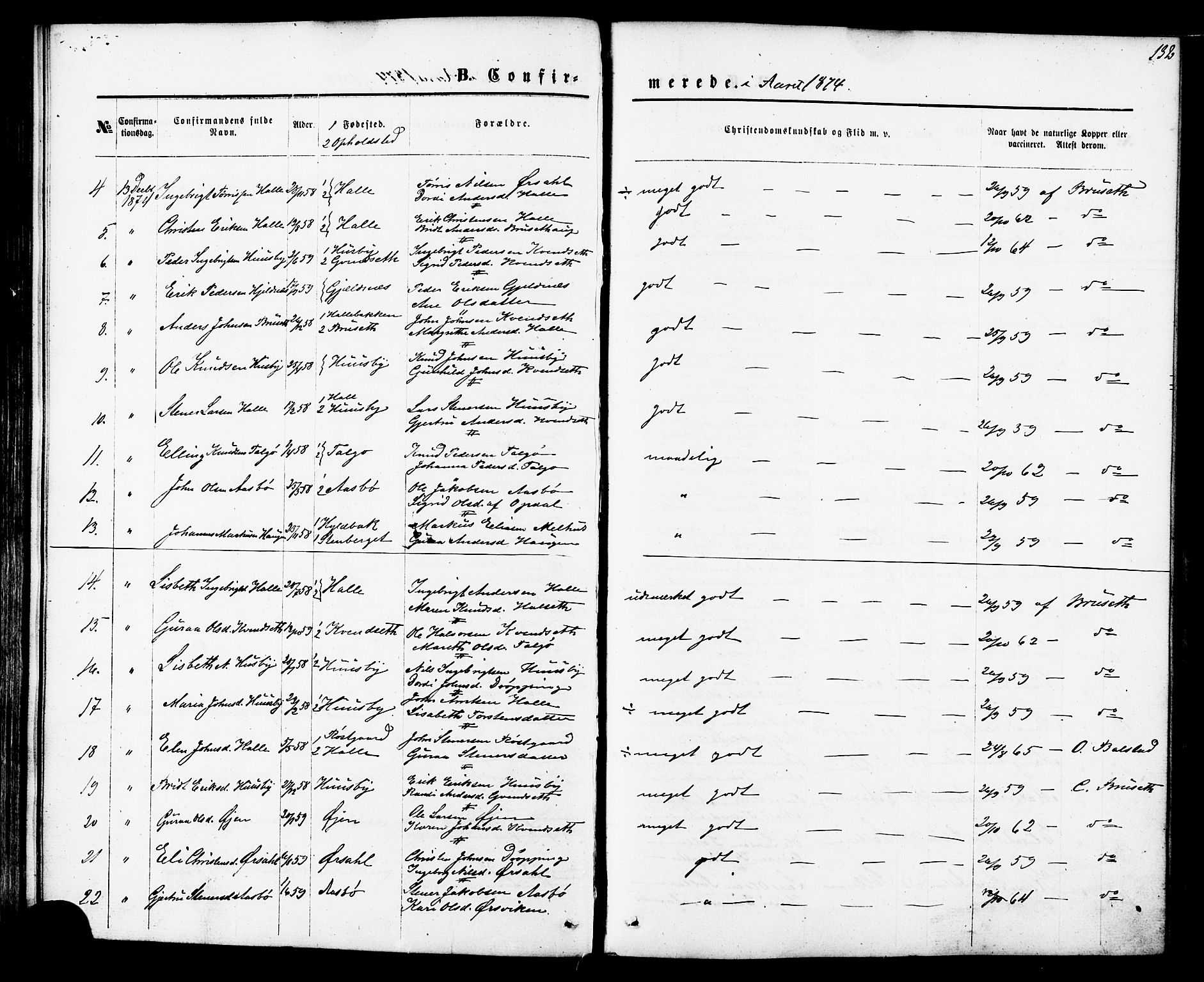 Ministerialprotokoller, klokkerbøker og fødselsregistre - Møre og Romsdal, AV/SAT-A-1454/592/L1027: Parish register (official) no. 592A05, 1865-1878, p. 132