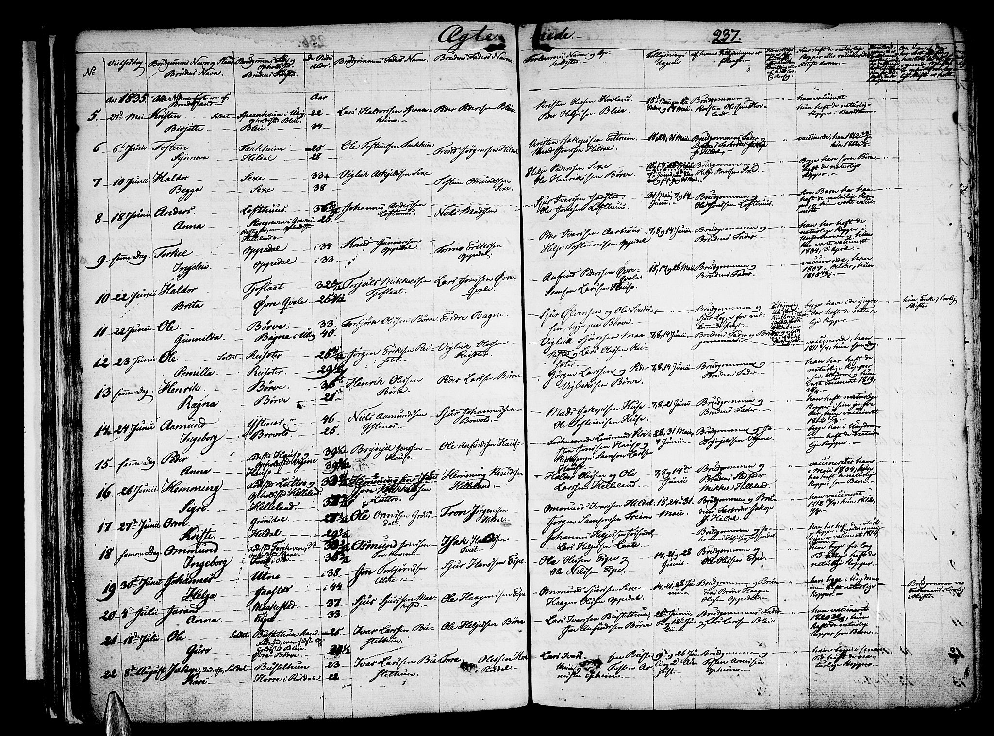 Ullensvang sokneprestembete, SAB/A-78701/H/Haa: Parish register (official) no. A 10, 1825-1853, p. 237