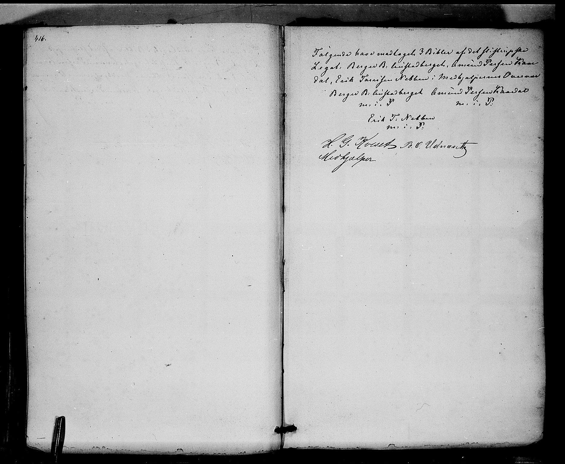 Hof prestekontor, SAH/PREST-038/H/Ha/Haa/L0009: Parish register (official) no. 9, 1862-1877, p. 416