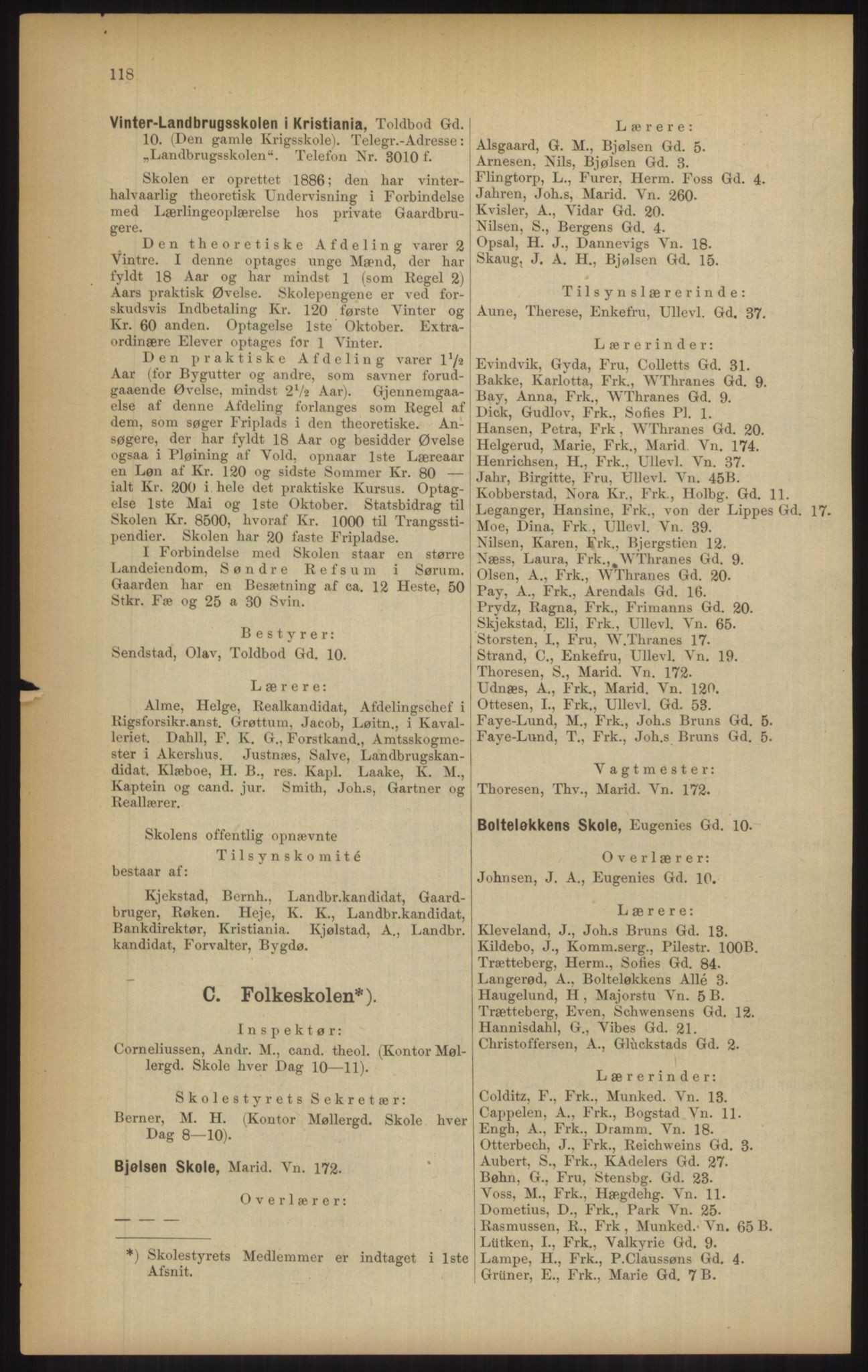 Kristiania/Oslo adressebok, PUBL/-, 1902, p. 118
