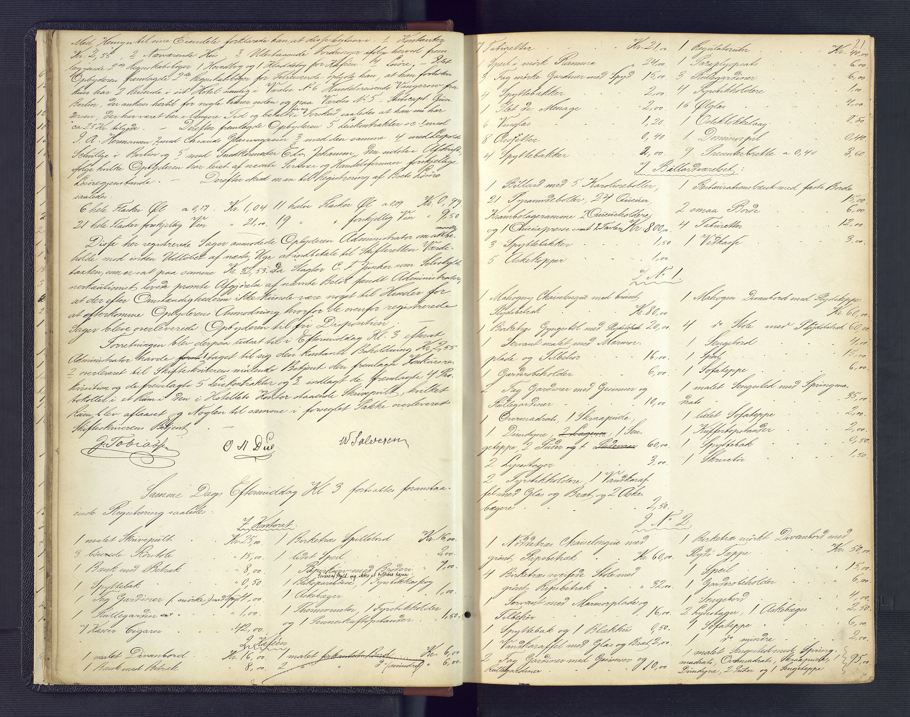 Kristiansand byrett, AV/SAK-1223-0001/H/Hc/L0032: Skifteregistreringsprotokoll nr. 4, med register, 1881-1888, p. 21