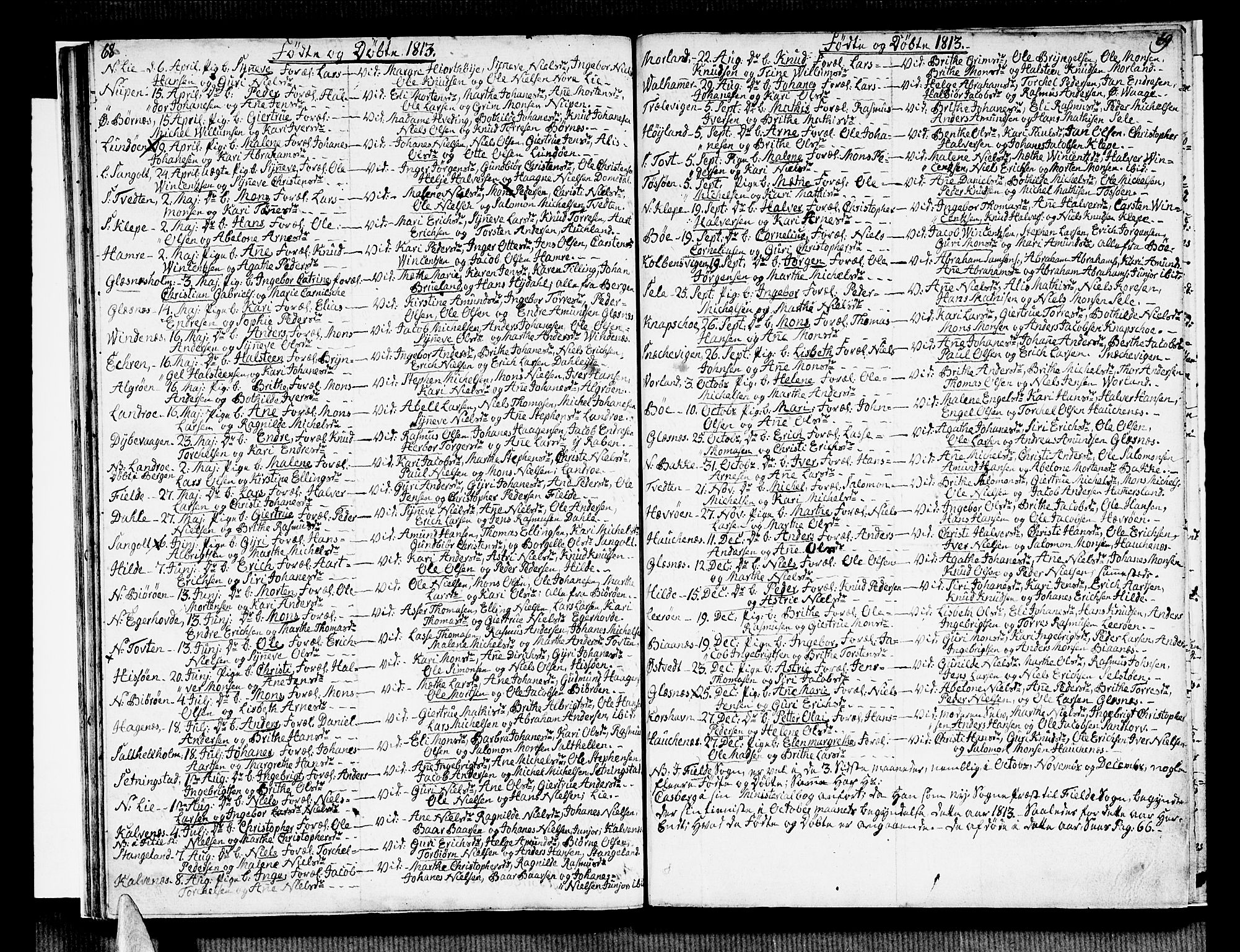 Sund sokneprestembete, SAB/A-99930: Parish register (official) no. A 10, 1804-1818, p. 68-69