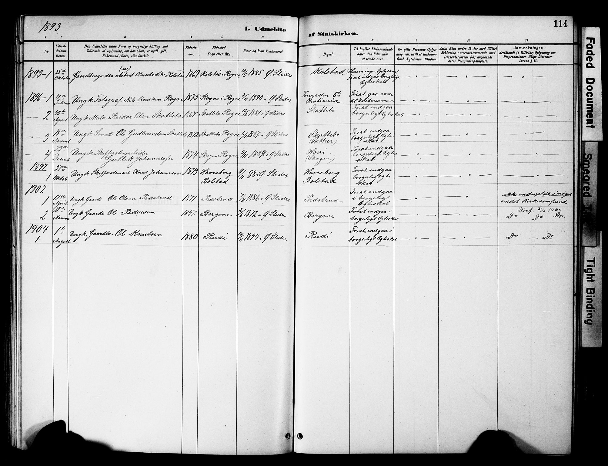 Øystre Slidre prestekontor, SAH/PREST-138/H/Ha/Hab/L0005: Parish register (copy) no. 5, 1887-1910, p. 114