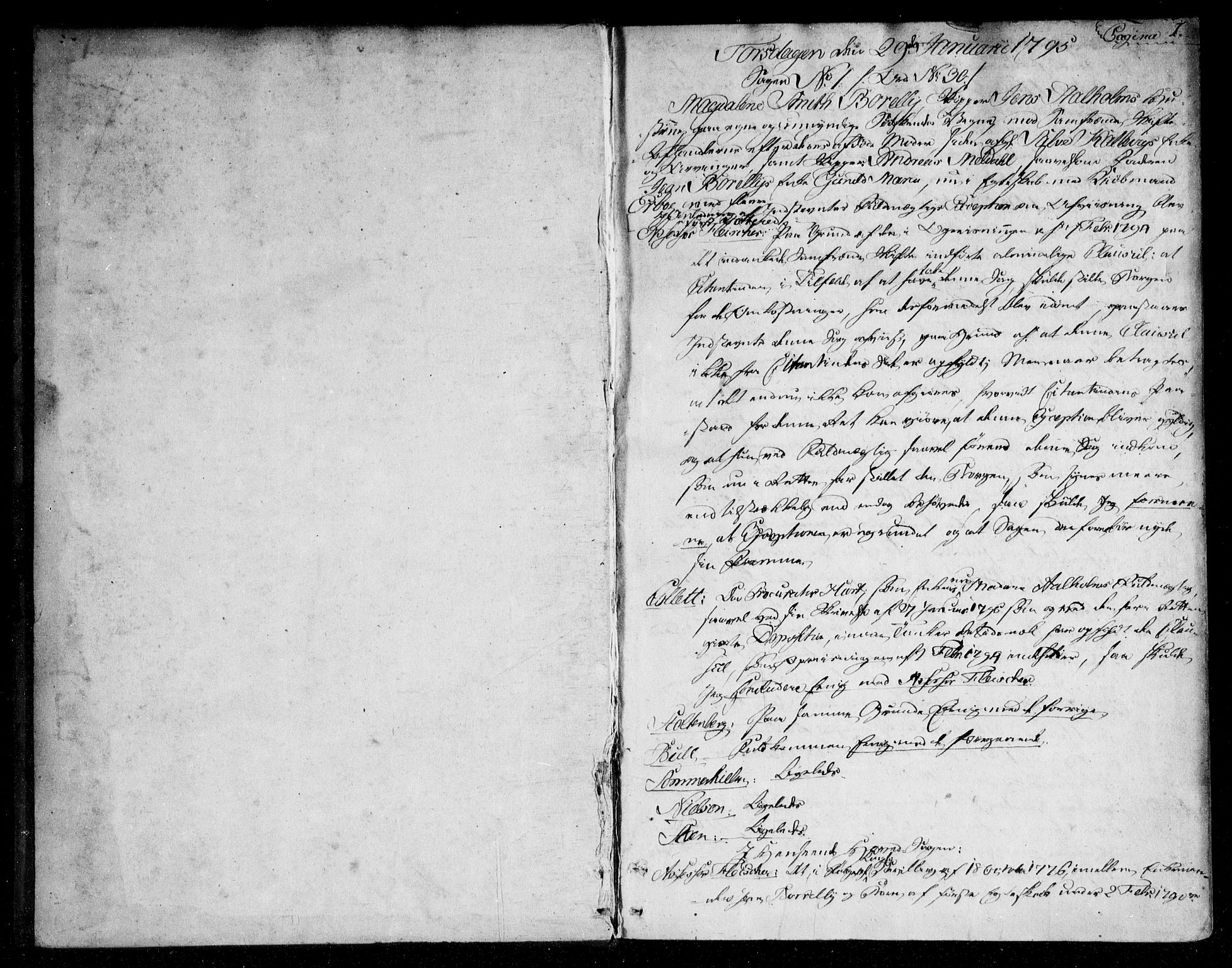Overhoffretten 1667-1797, AV/RA-EA-2884/Ac/L0231: Voteringsprotokoll, 1795, p. 0-1