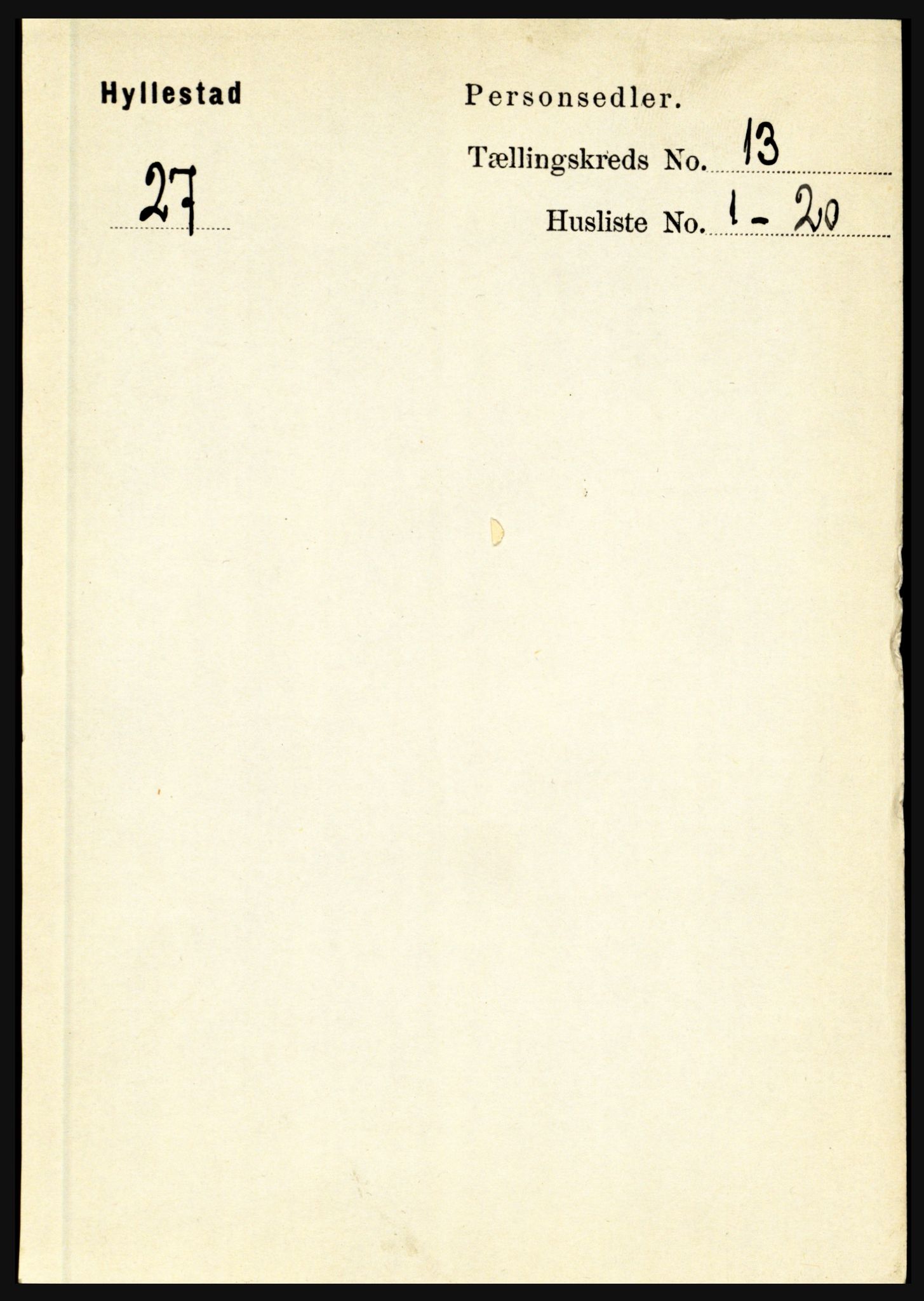 RA, 1891 census for 1413 Hyllestad, 1891, p. 2398