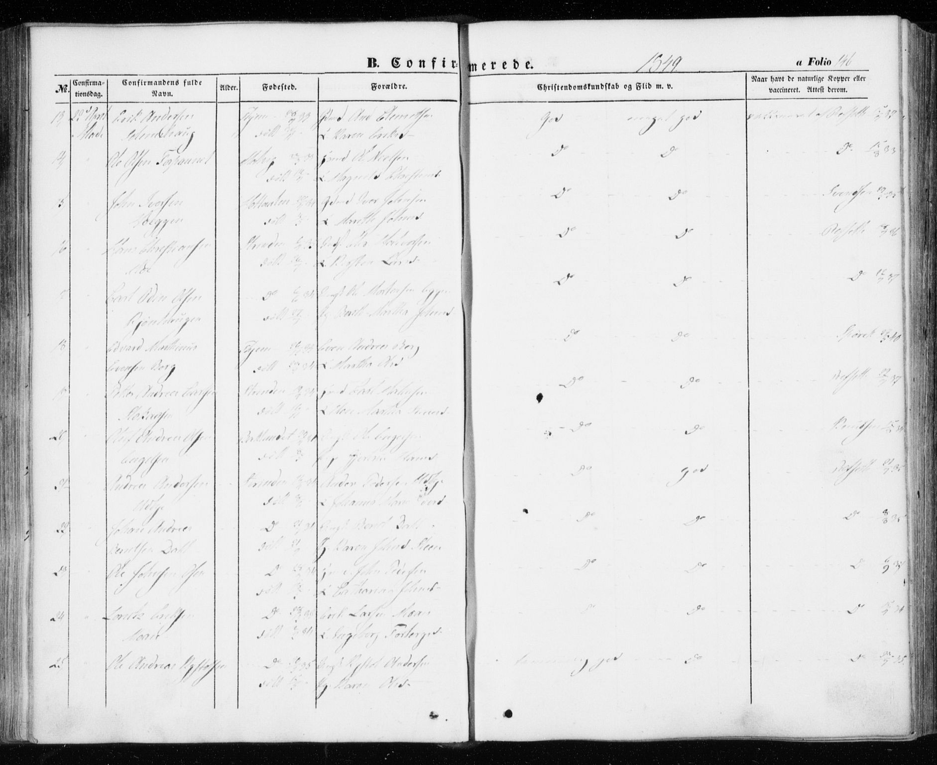 Ministerialprotokoller, klokkerbøker og fødselsregistre - Sør-Trøndelag, AV/SAT-A-1456/606/L0291: Parish register (official) no. 606A06, 1848-1856, p. 146