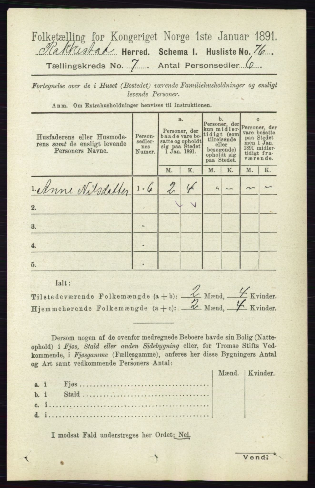 RA, 1891 census for 0128 Rakkestad, 1891, p. 3122