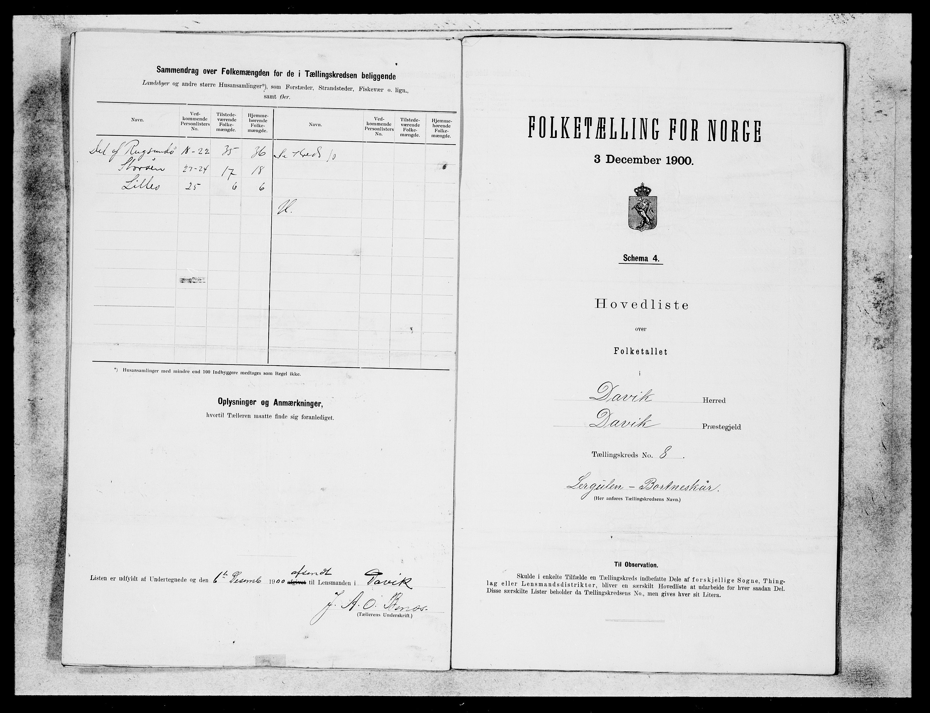 SAB, 1900 census for Davik, 1900, p. 15