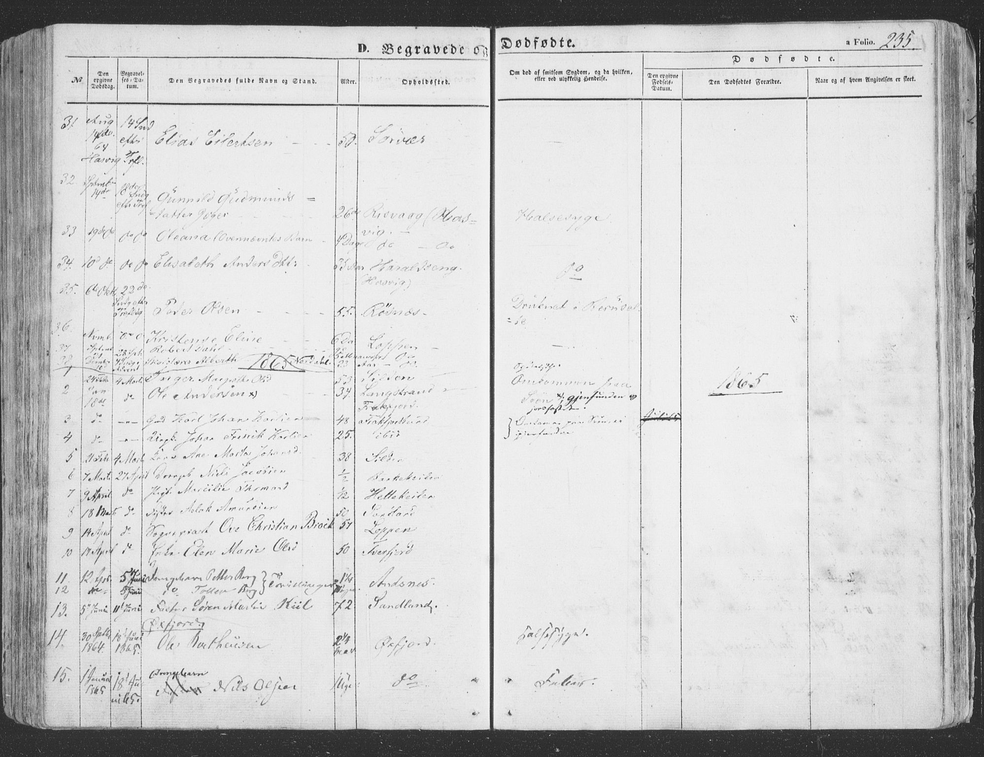 Loppa sokneprestkontor, SATØ/S-1339/H/Ha/L0004kirke: Parish register (official) no. 4, 1849-1868, p. 235