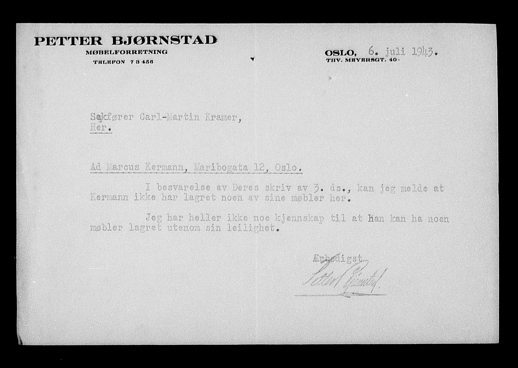Justisdepartementet, Tilbakeføringskontoret for inndratte formuer, AV/RA-S-1564/H/Hc/Hcc/L0951: --, 1945-1947, p. 43