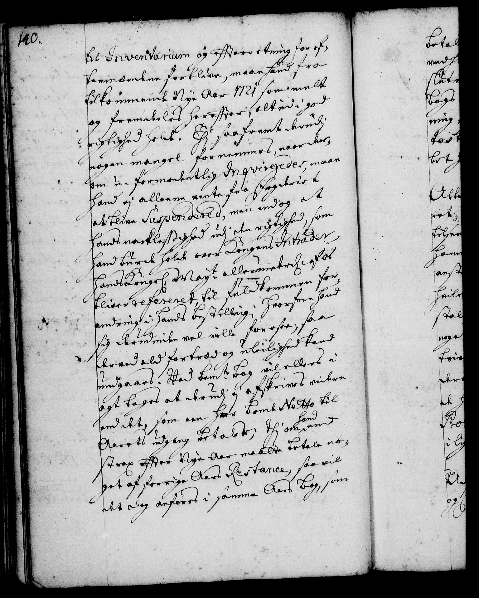 Rentekammeret, Kammerkanselliet, RA/EA-3111/G/Gg/Ggi/L0001: Norsk instruksjonsprotokoll med register (merket RK 53.34), 1720-1729, p. 140