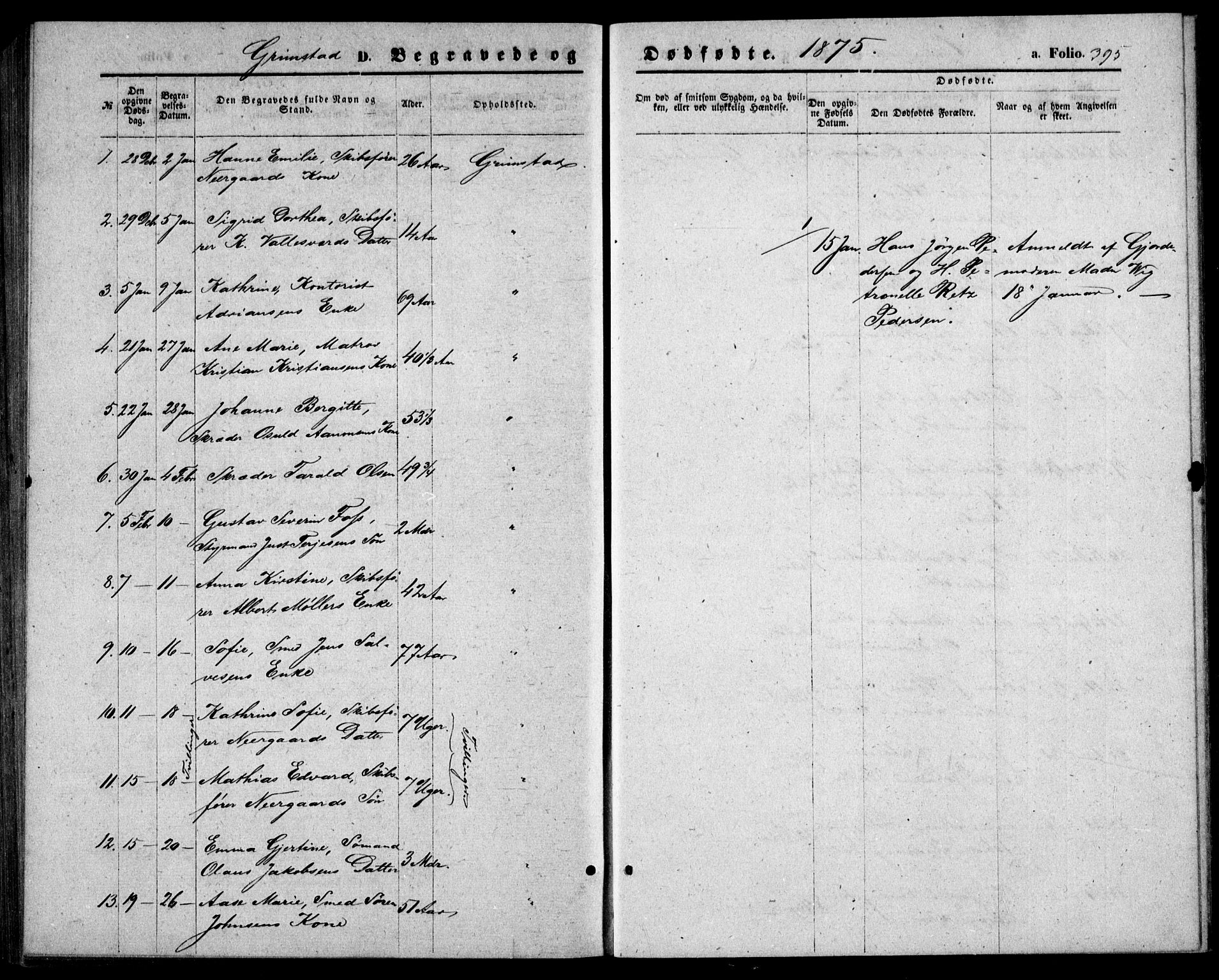 Fjære sokneprestkontor, SAK/1111-0011/F/Fb/L0009: Parish register (copy) no. B 9, 1867-1870, p. 395