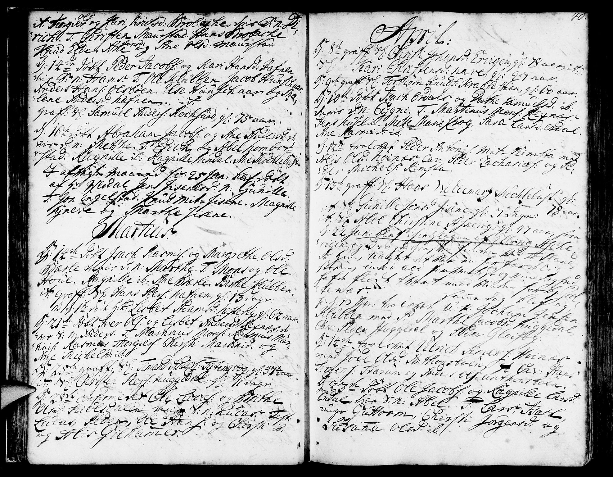 Davik sokneprestembete, SAB/A-79701/H/Haa/Haaa/L0002: Parish register (official) no. A 2, 1742-1816, p. 40