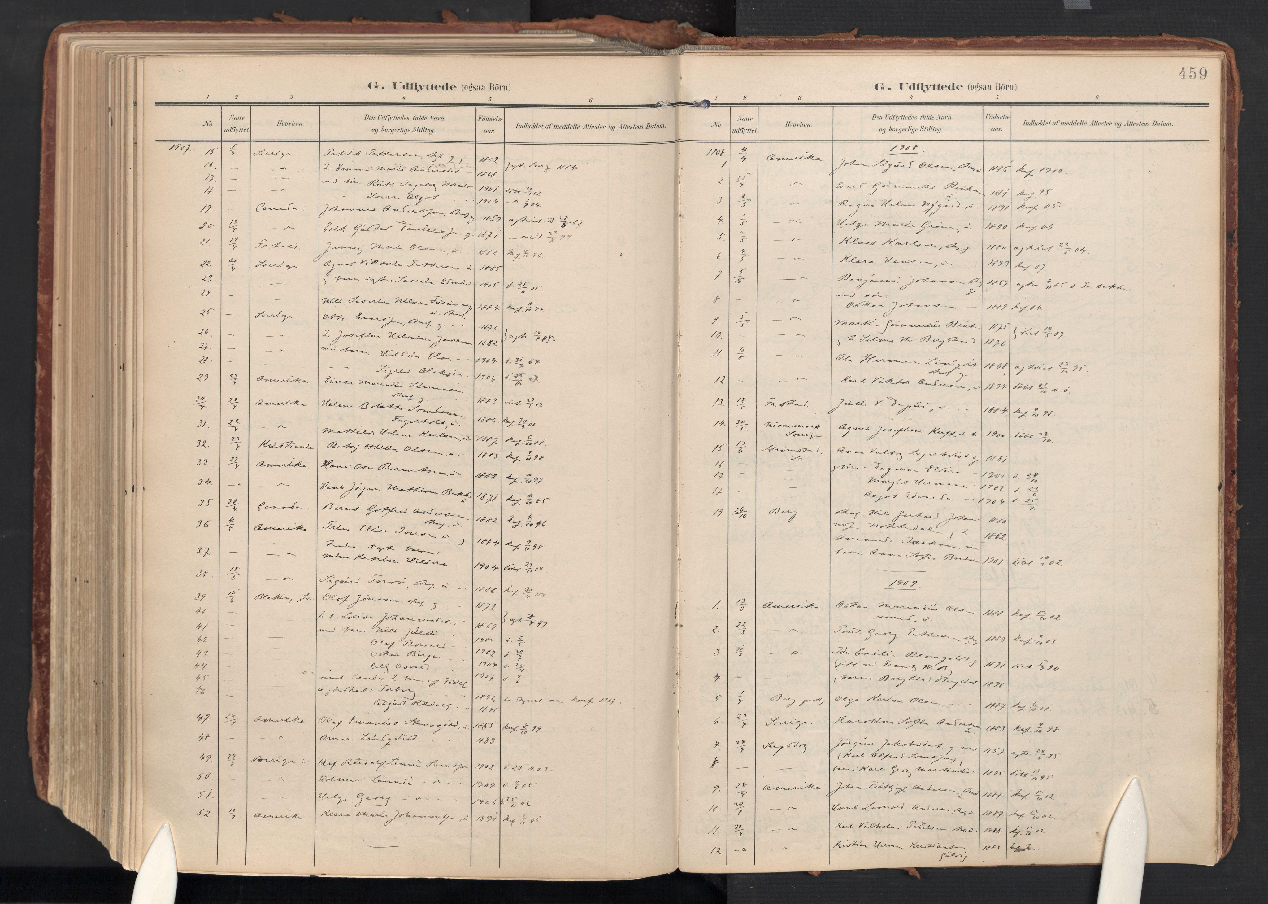 Idd prestekontor Kirkebøker, SAO/A-10911/F/Fc/L0007: Parish register (official) no. III 7, 1904-1925, p. 459