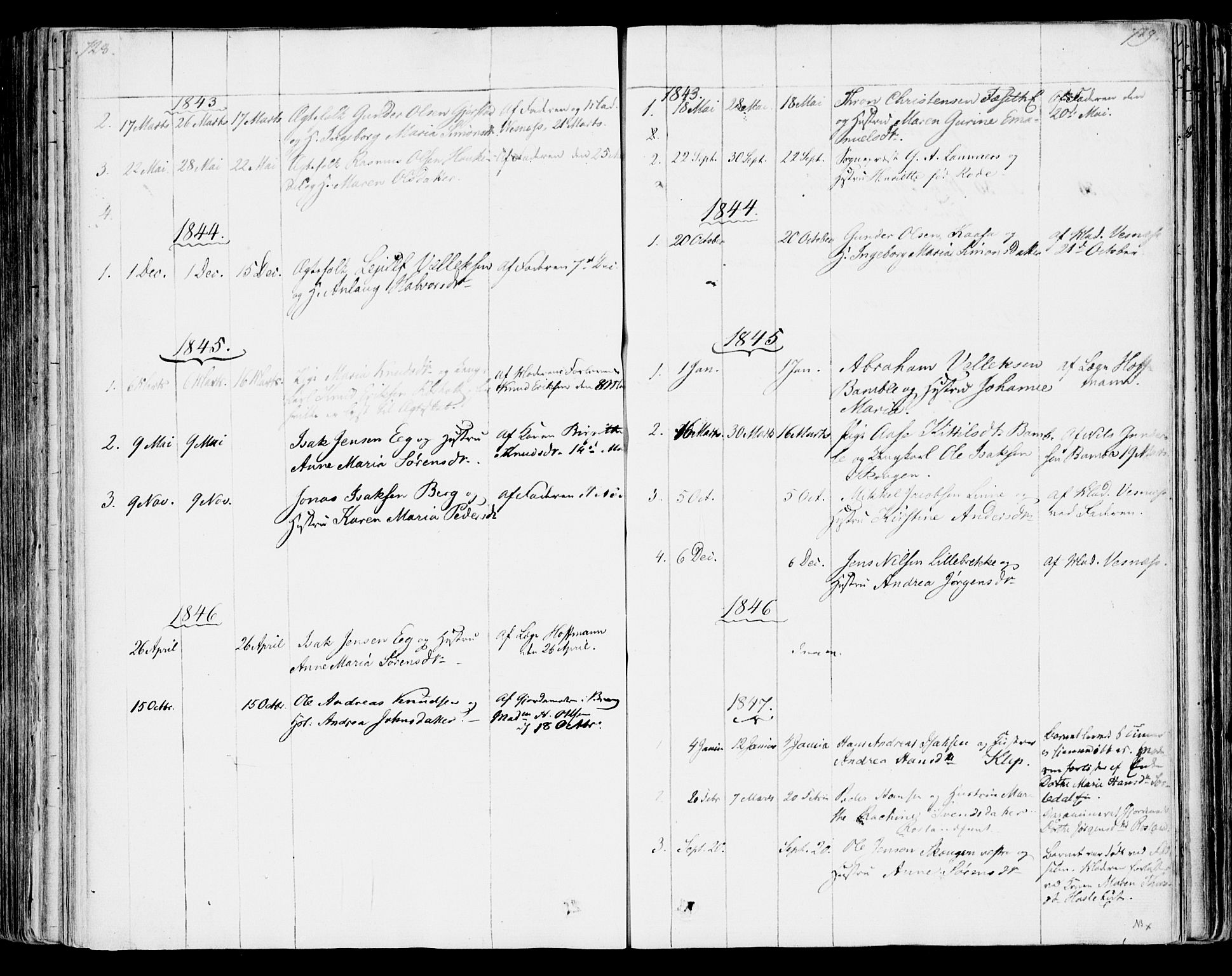 Bamble kirkebøker, SAKO/A-253/F/Fa/L0004: Parish register (official) no. I 4, 1834-1853, p. 728-729