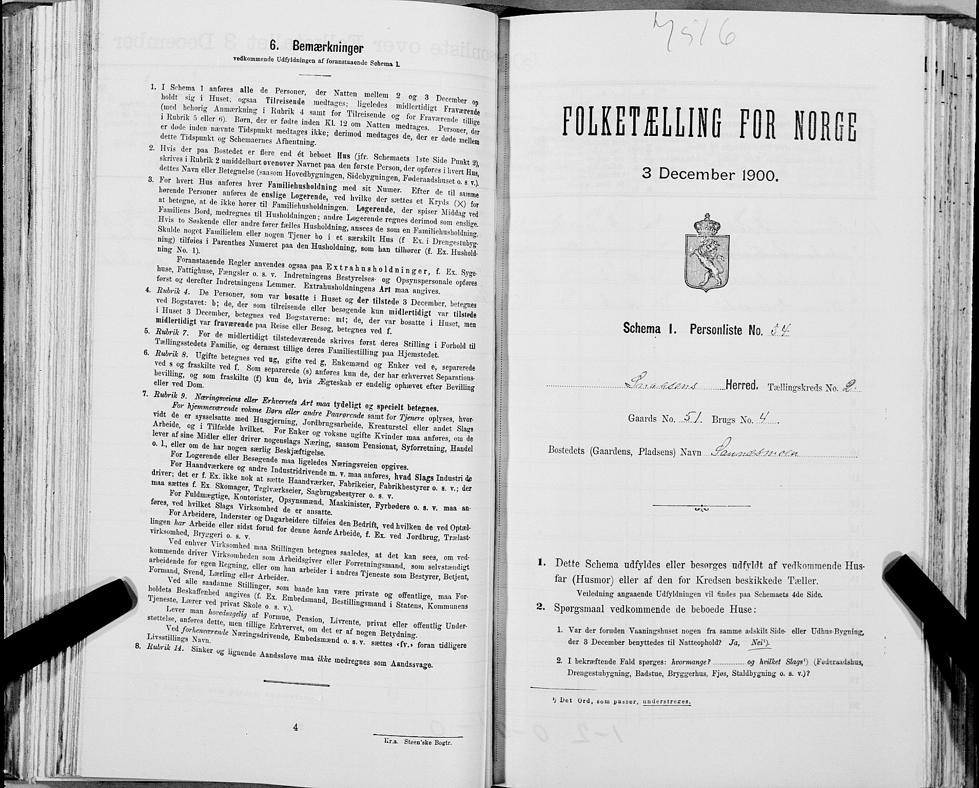 SAT, 1900 census for Snåsa, 1900, p. 362