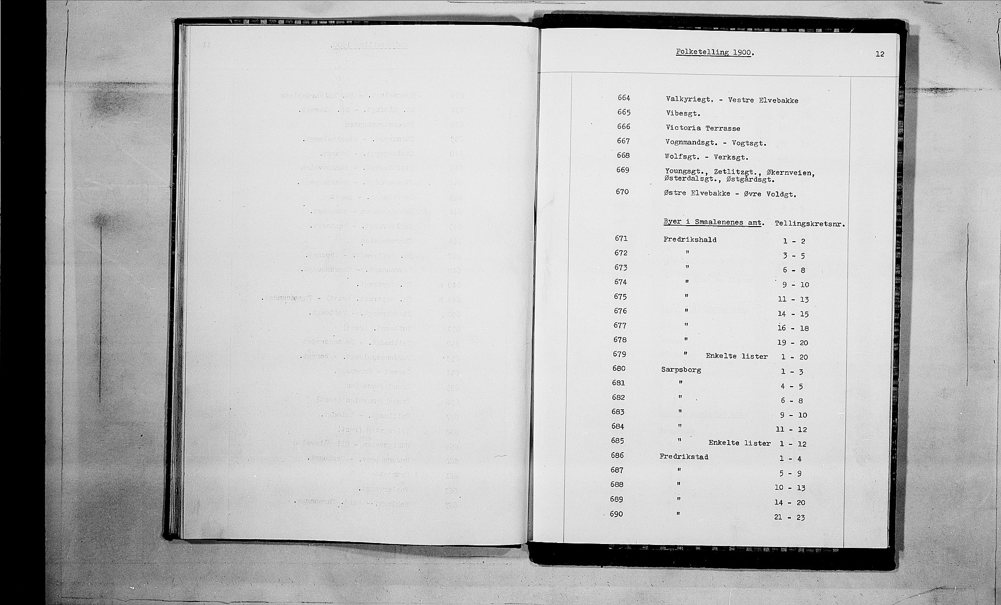 SAO, 1900 census for Fredrikshald, 1900