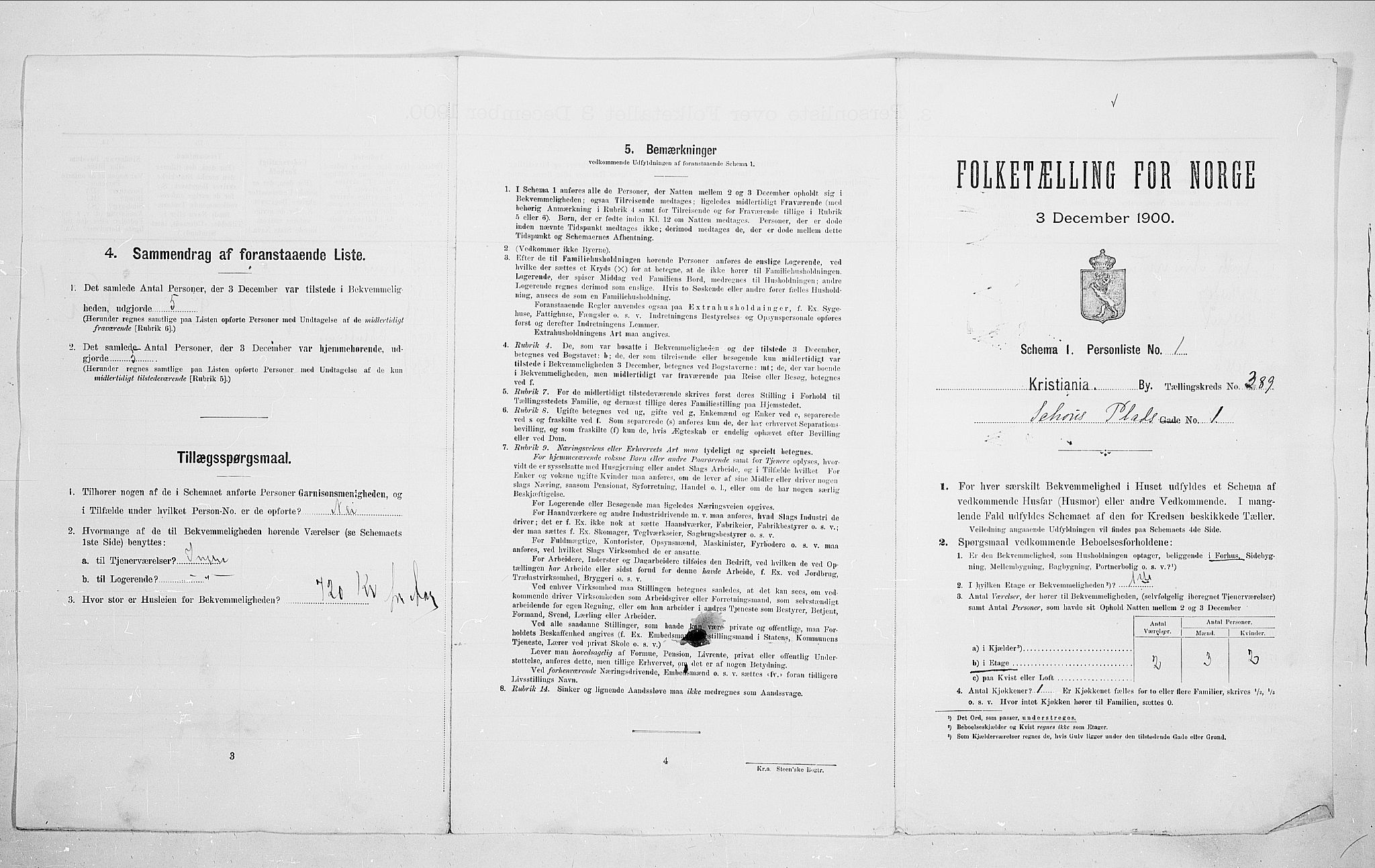 SAO, 1900 census for Kristiania, 1900, p. 80360