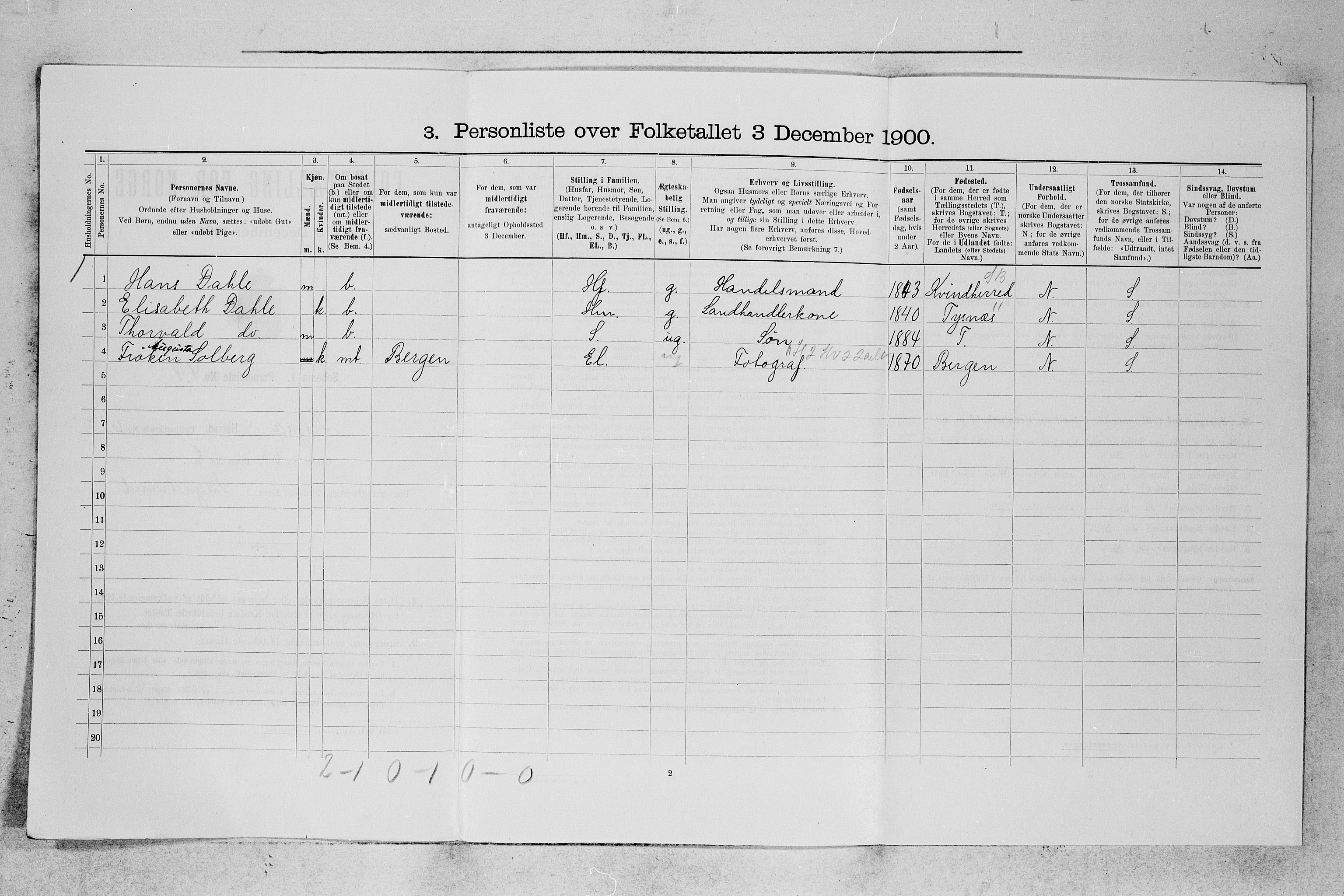 SAB, 1900 census for Fitjar, 1900, p. 676