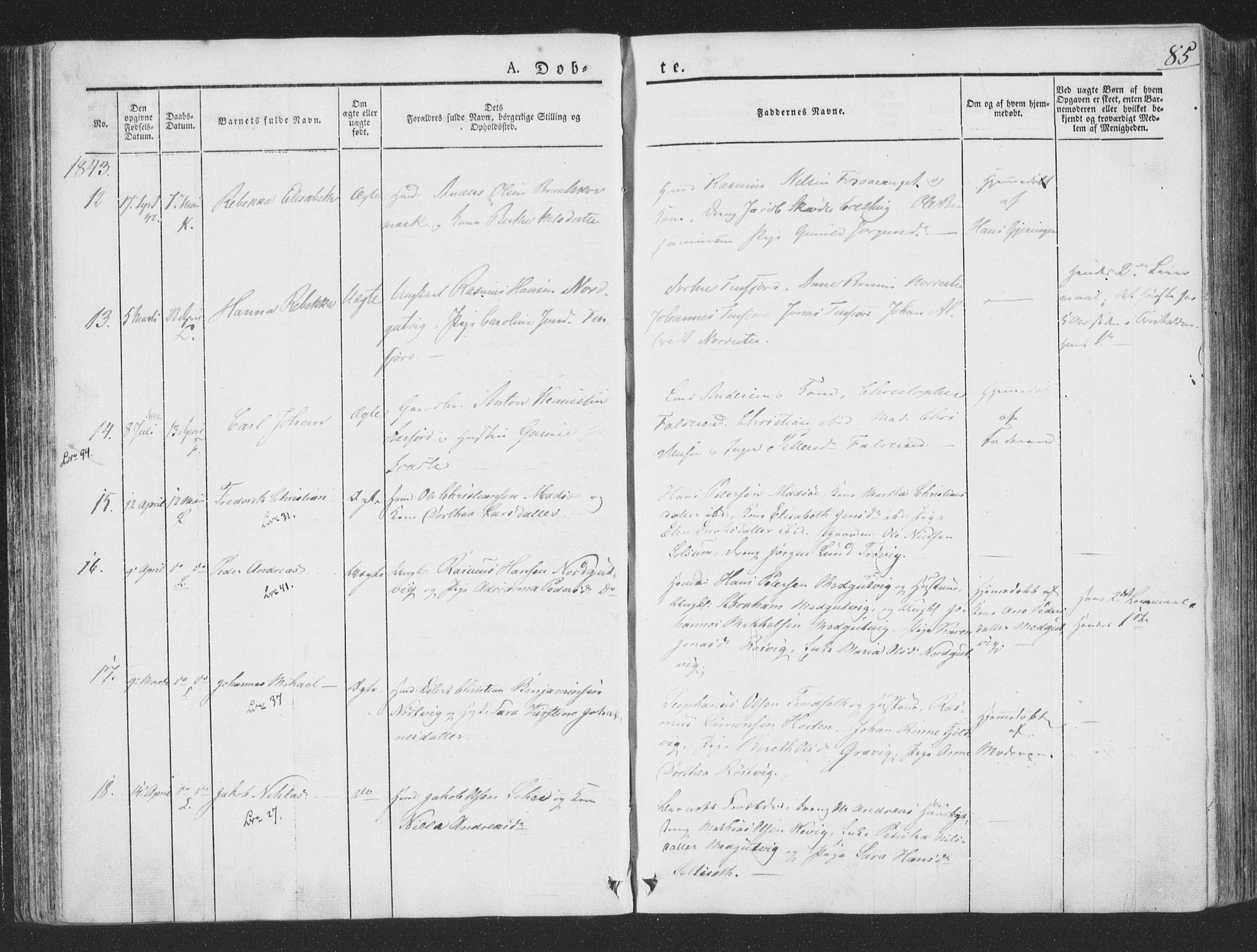 Ministerialprotokoller, klokkerbøker og fødselsregistre - Nord-Trøndelag, SAT/A-1458/780/L0639: Parish register (official) no. 780A04, 1830-1844, p. 85