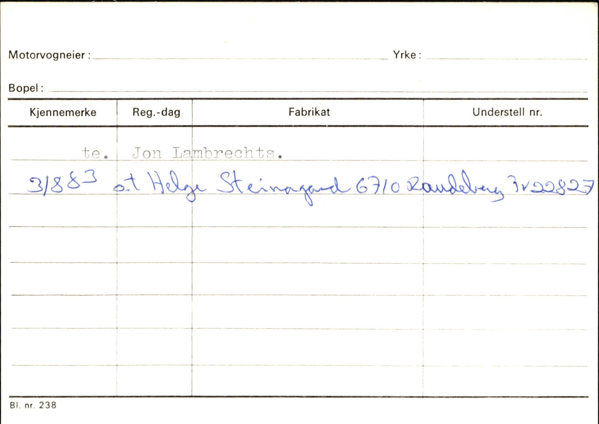 Statens vegvesen, Sogn og Fjordane vegkontor, AV/SAB-A-5301/4/F/L0144: Registerkort Vågsøy A-R, 1945-1975, p. 405