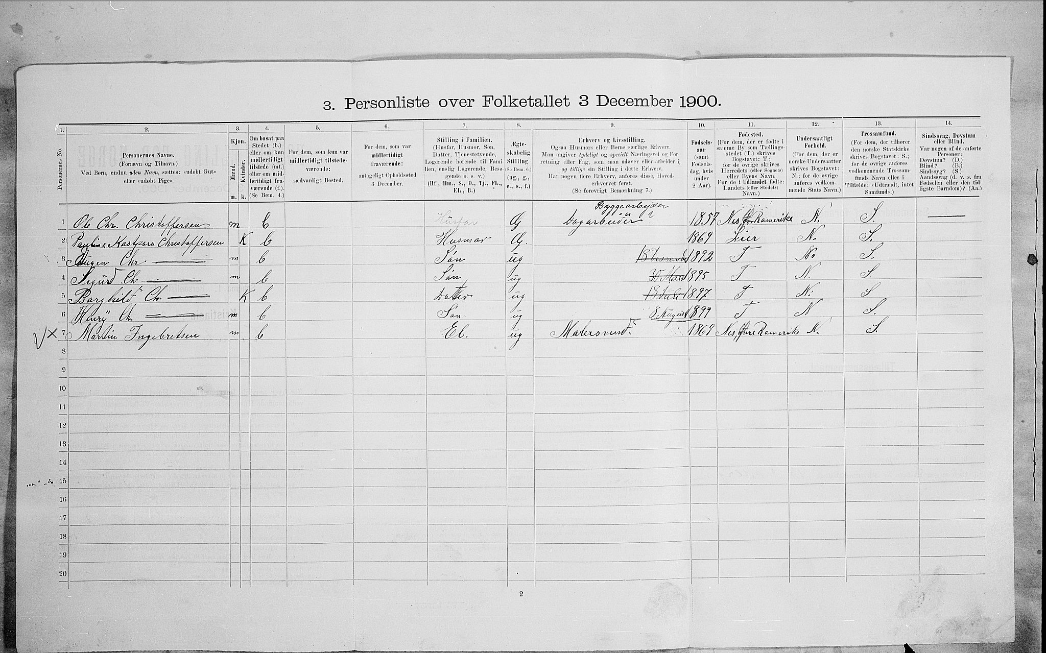 SAO, 1900 census for Kristiania, 1900, p. 96071