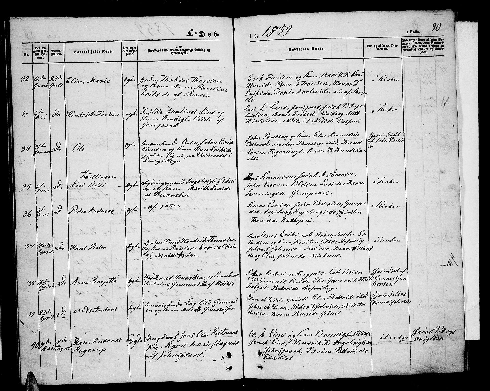 Tranøy sokneprestkontor, AV/SATØ-S-1313/I/Ia/Iab/L0002klokker: Parish register (copy) no. 2, 1847-1860, p. 90