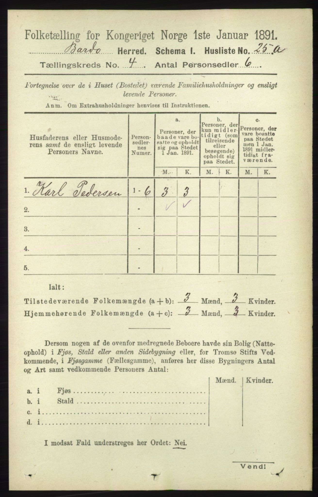 RA, 1891 census for 1922 Bardu, 1891, p. 1300
