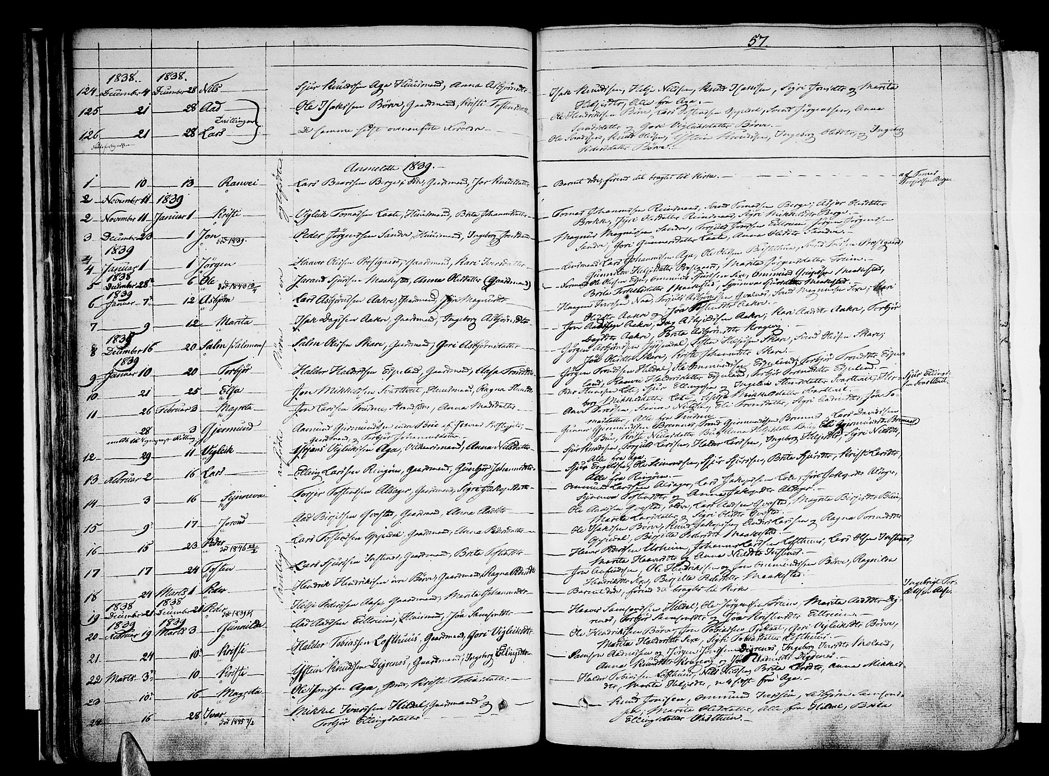 Ullensvang sokneprestembete, SAB/A-78701/H/Haa: Parish register (official) no. A 10, 1825-1853, p. 57