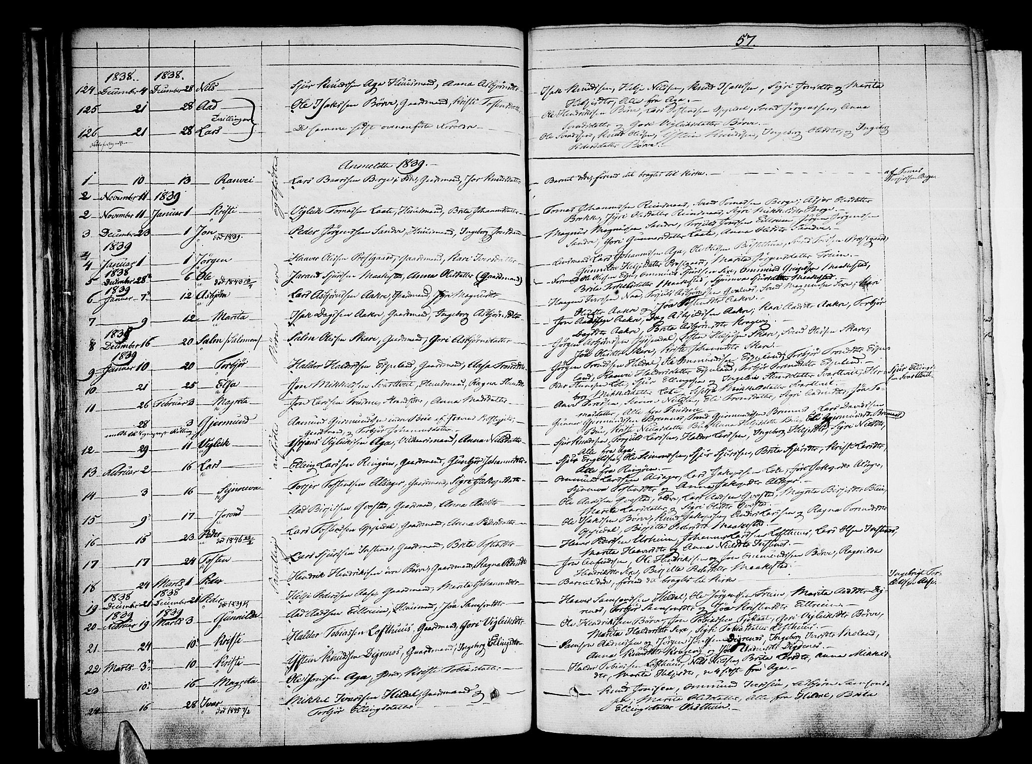 Ullensvang sokneprestembete, AV/SAB-A-78701/H/Haa: Parish register (official) no. A 10, 1825-1853, p. 57