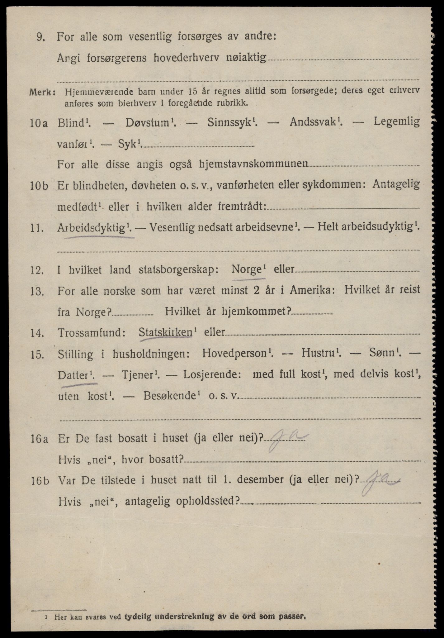 SAT, 1920 census for Sunnylven, 1920, p. 905