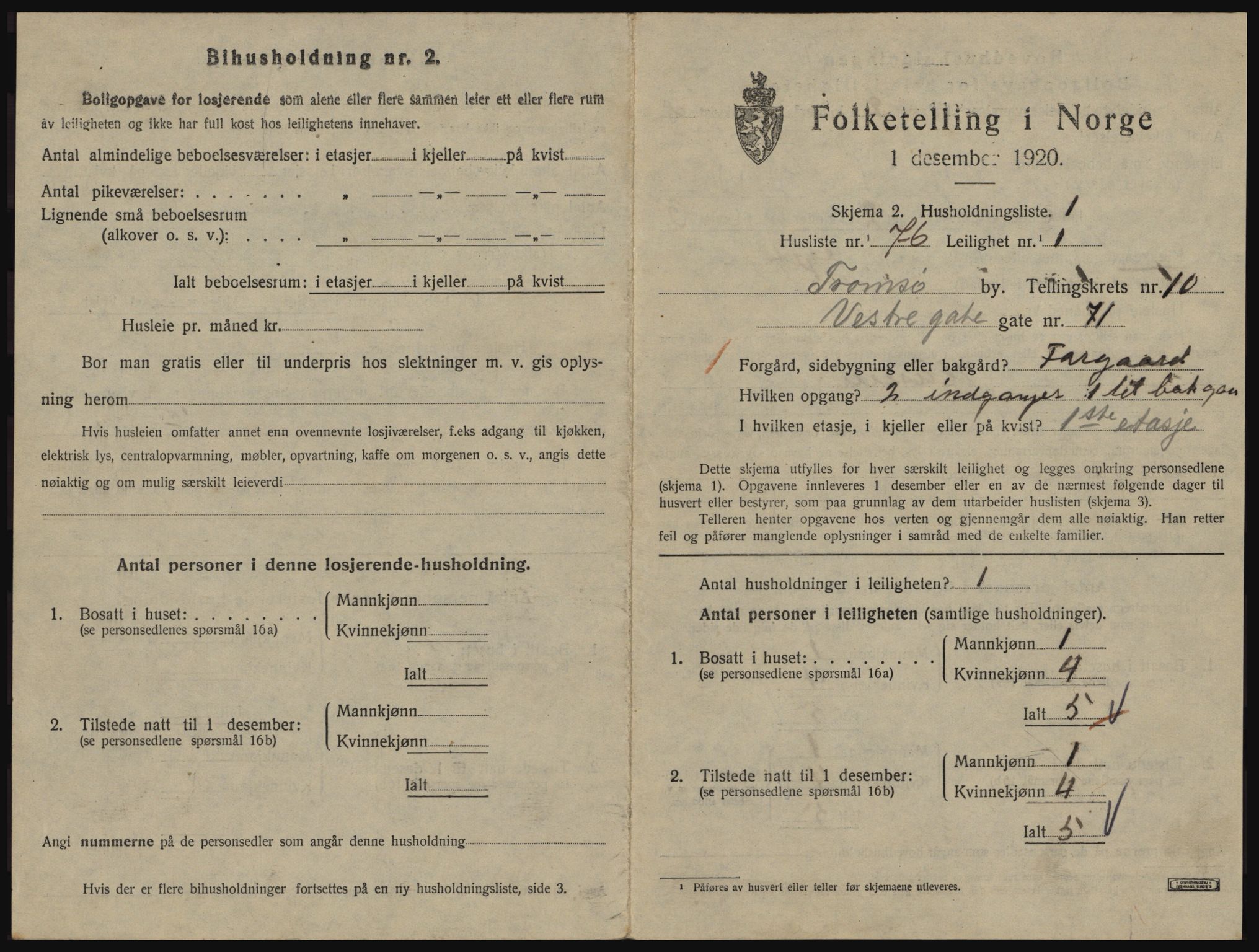 SATØ, 1920 census for Tromsø, 1920, p. 5505